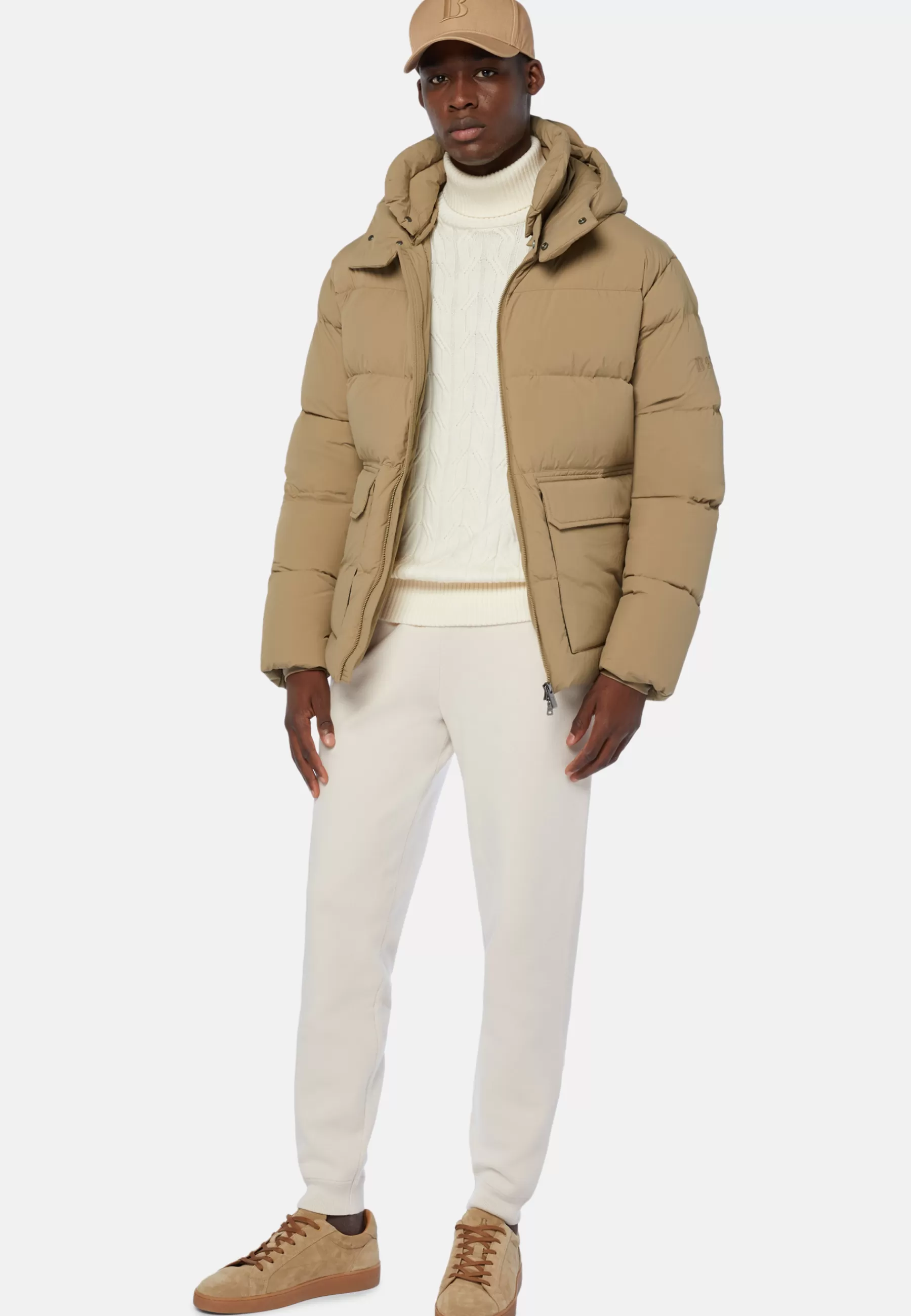 Outerwear^Boggi Milano B Tech Goose Down Recycled Nylon Bomber Jacket Hazelnut