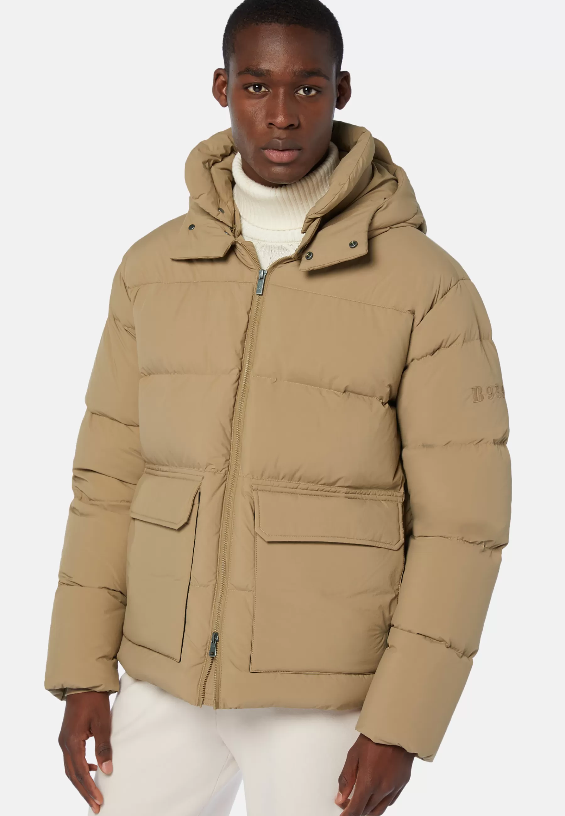 Outerwear^Boggi Milano B Tech Goose Down Recycled Nylon Bomber Jacket Hazelnut