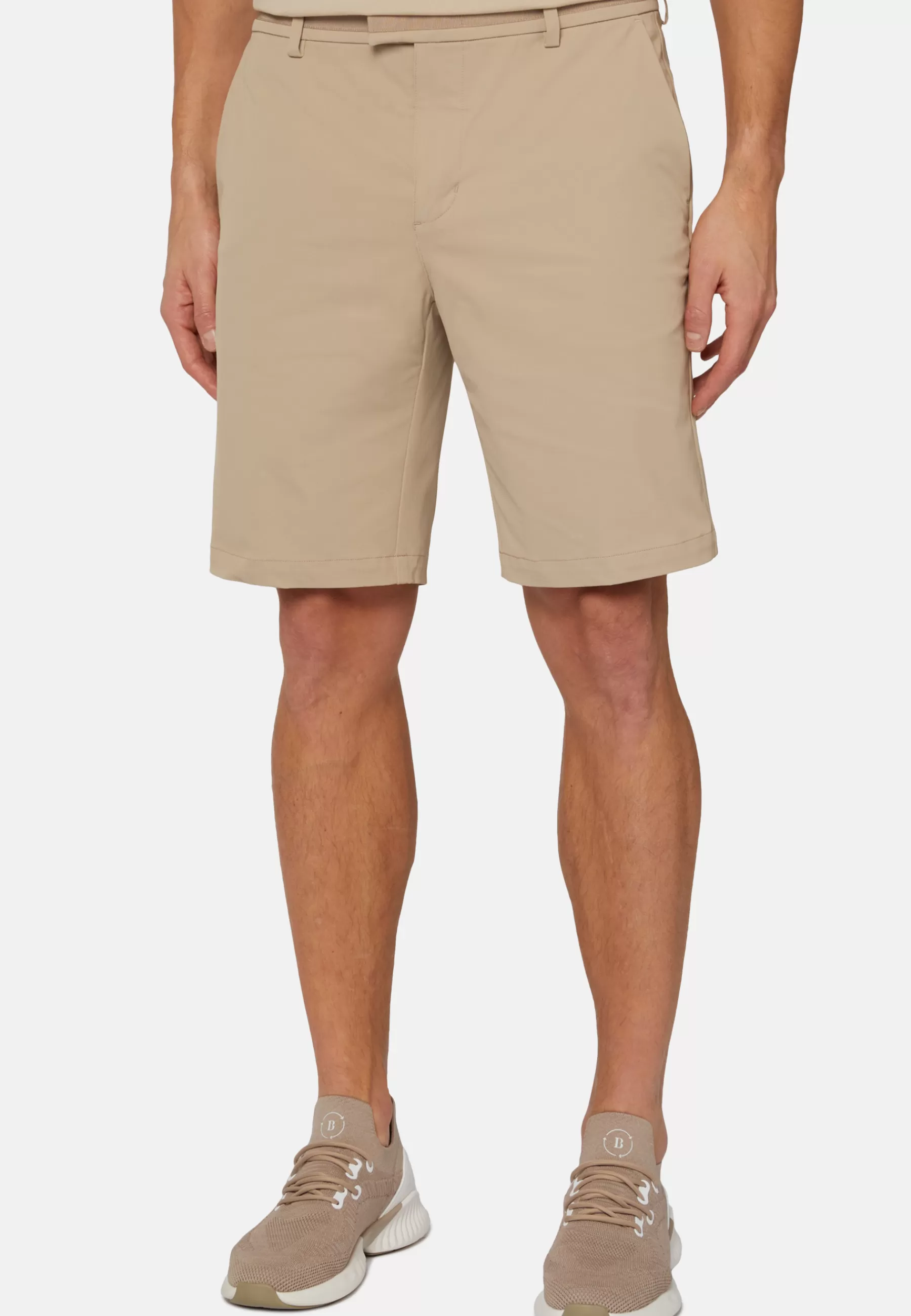 Bermuda^Boggi Milano B Tech Stretch Nylon Bermuda Shorts Beige