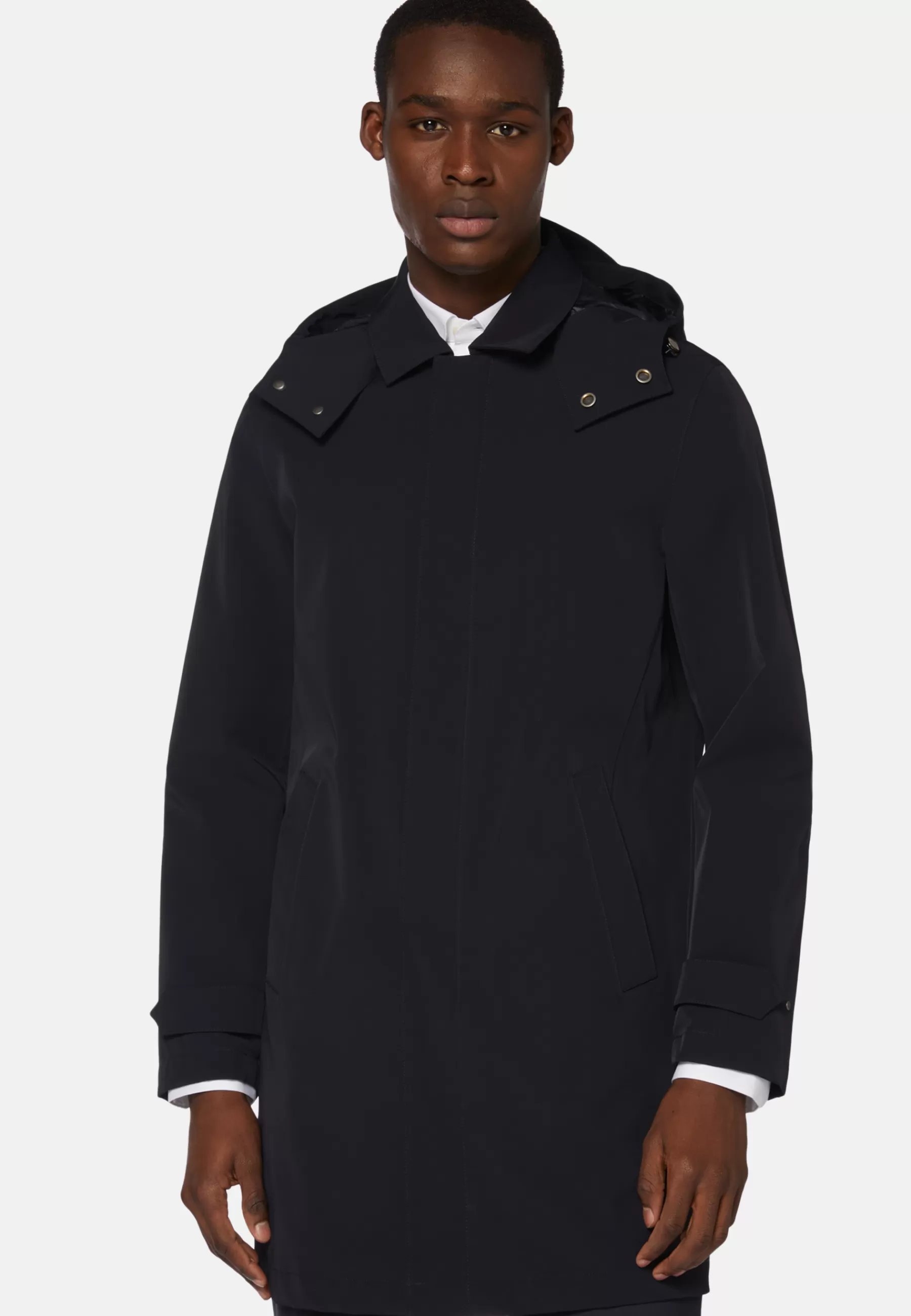 Outerwear and Vests | Must-Have^Boggi Milano B Travel Technical Nylon Raincoat Navy blue