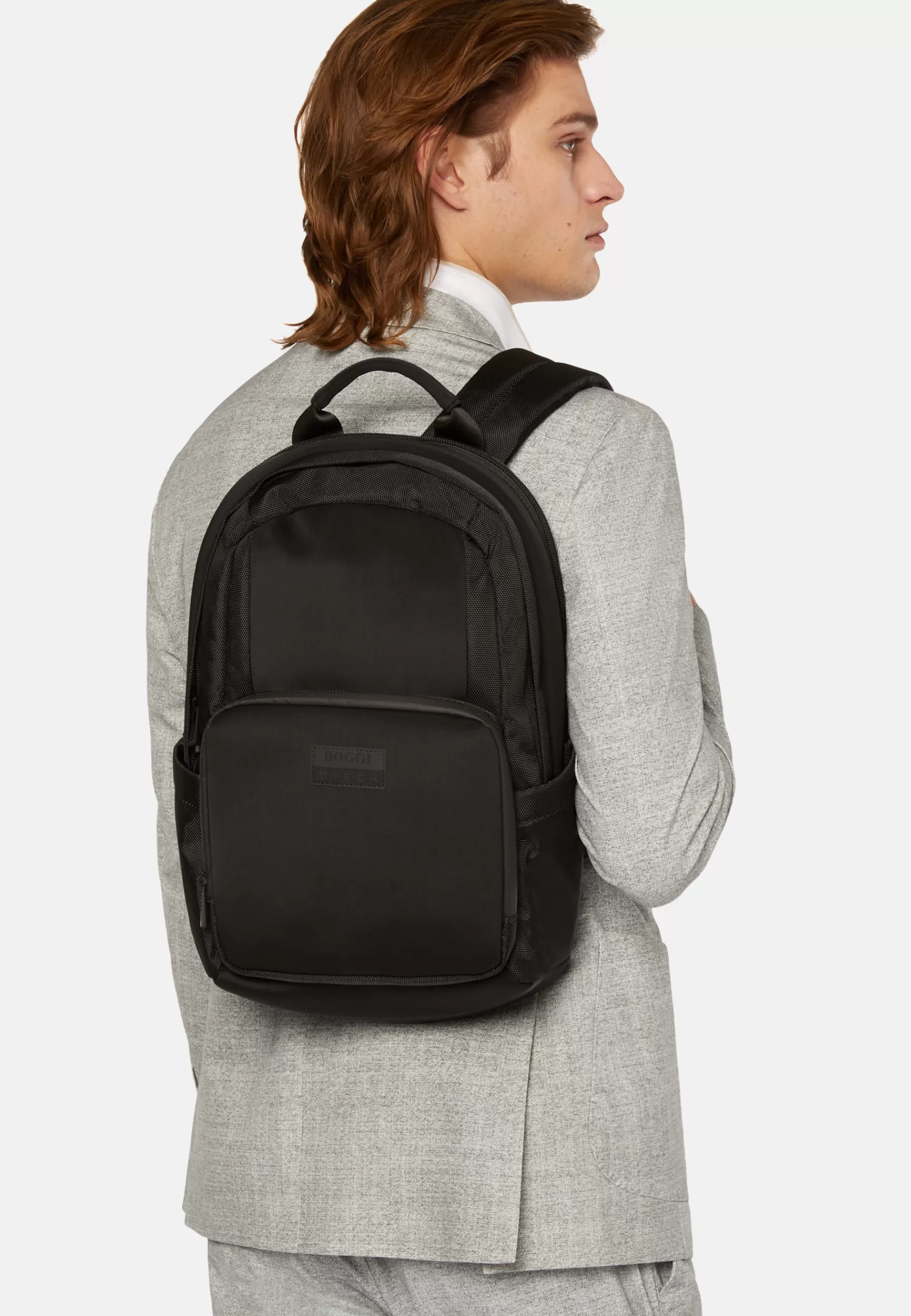 Rucksacks and Suitcases^Boggi Milano Backpack in Technical Fabric Black