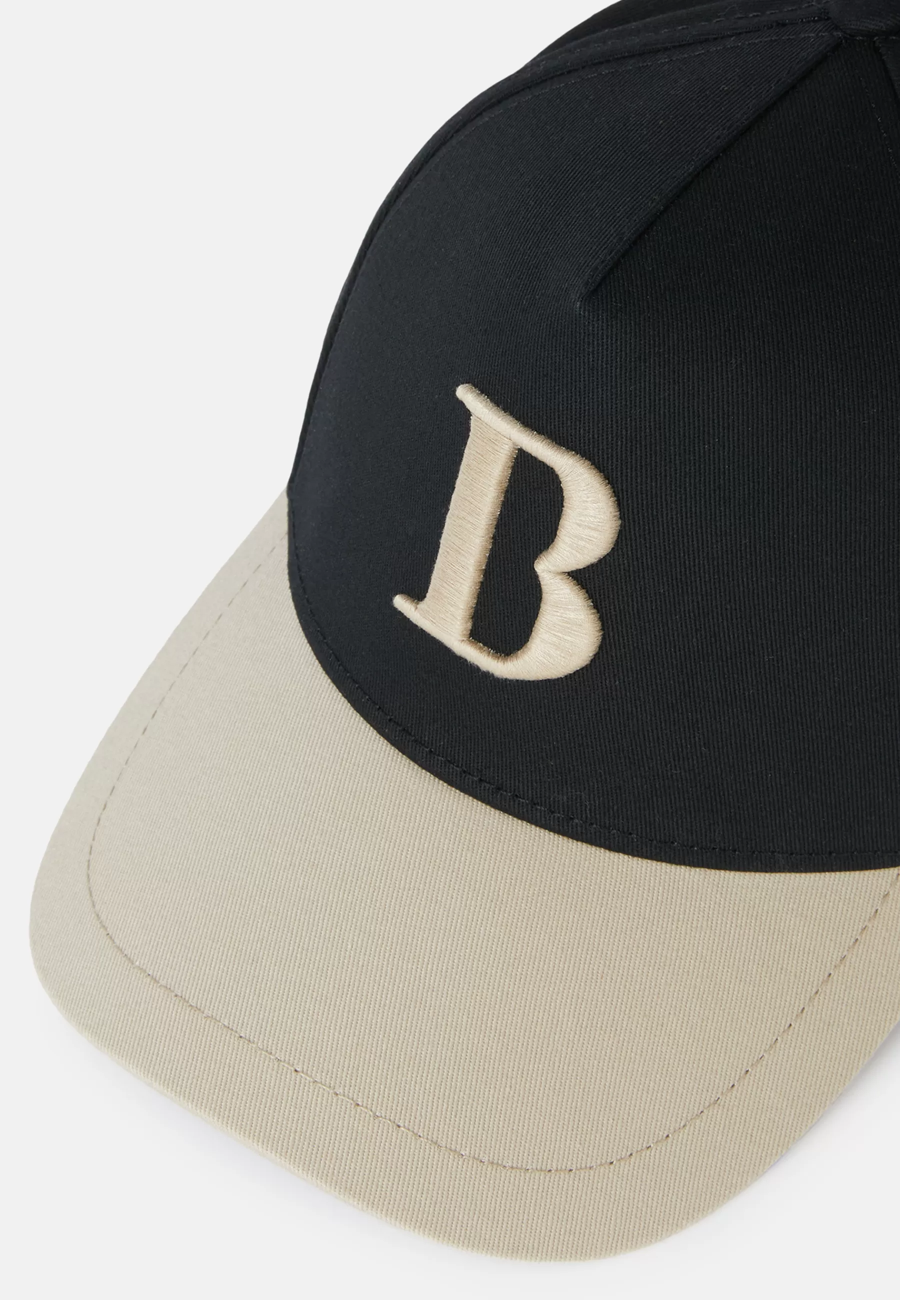 Hats^Boggi Milano Baseball Cap With Visor And Embroidery in Cotton Black