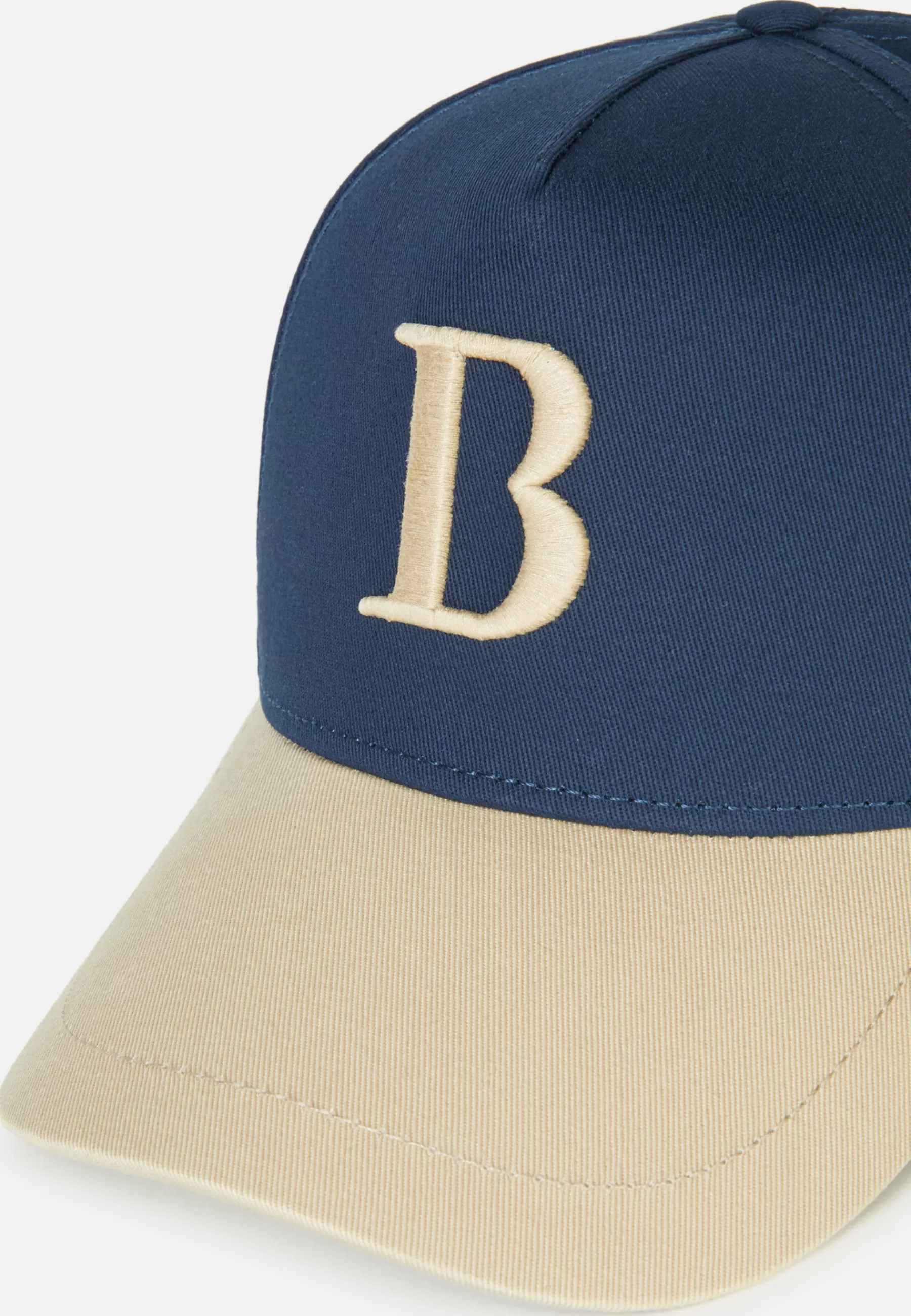 Hats^Boggi Milano Baseball Cap With Visor And Embroidery in Cotton Blue