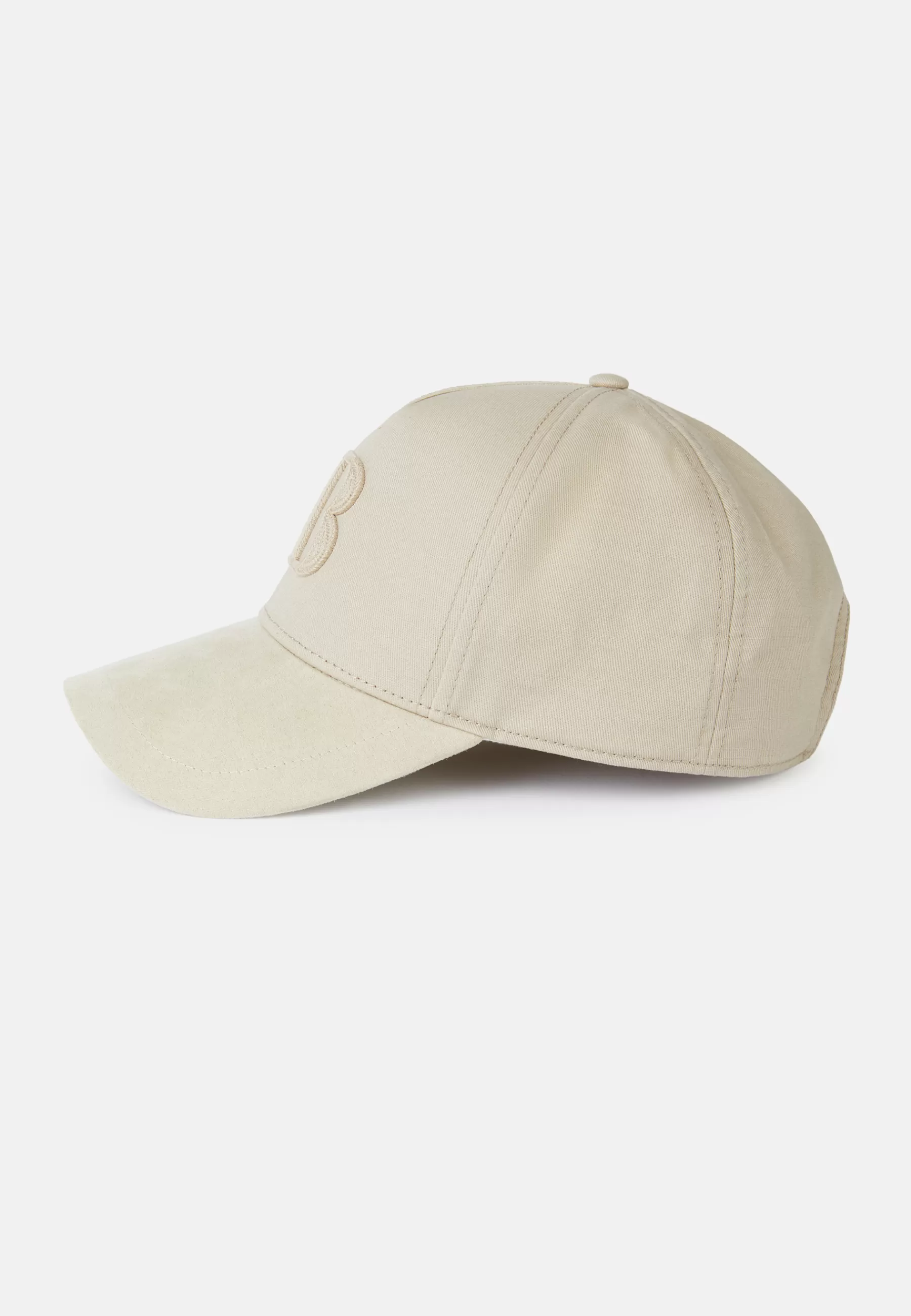 Hats^Boggi Milano Baseball Cap With Visor And Embroidery in Cotton Blend Beige