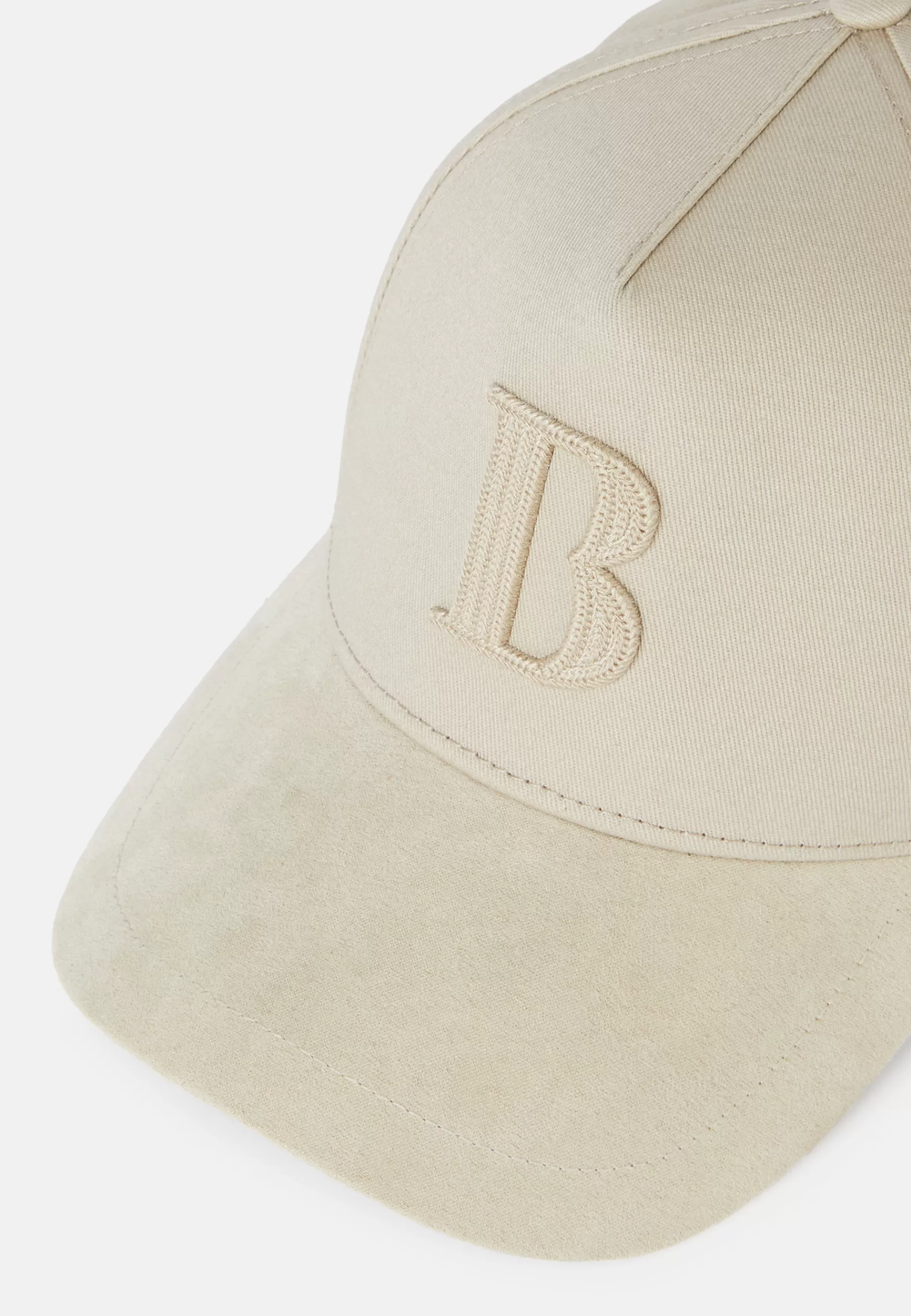 Hats^Boggi Milano Baseball Cap With Visor And Embroidery in Cotton Blend Beige