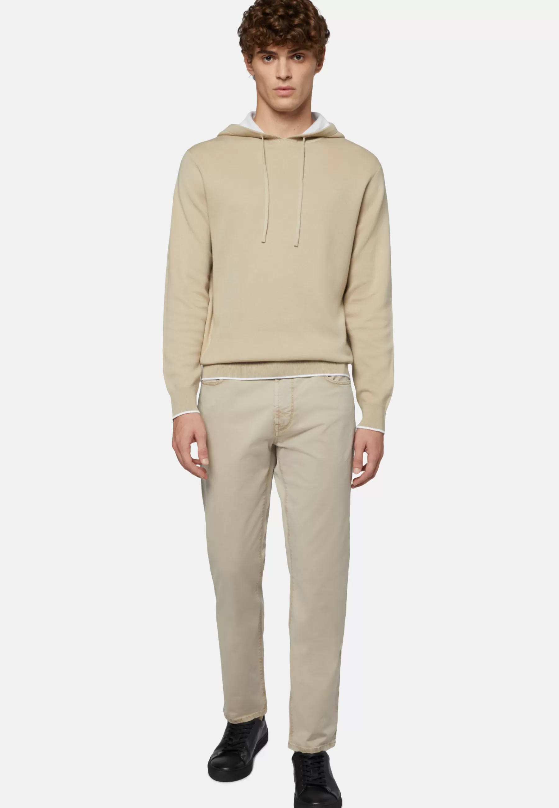 Knitwear^Boggi Milano Hoodie In Cotton Beige