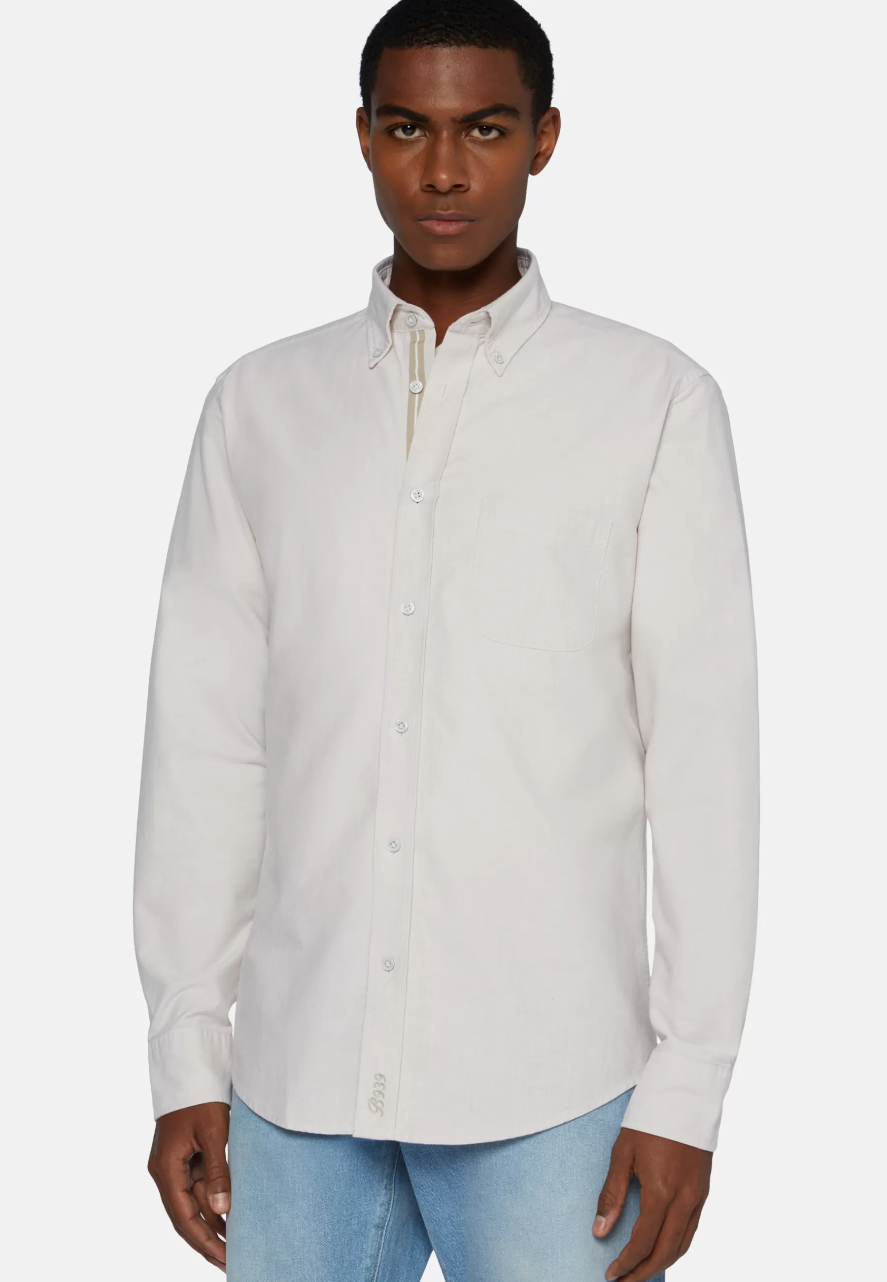 Casual Shirts^Boggi Milano Beige Shirt In Organic Oxford Cotton, Regular Sand