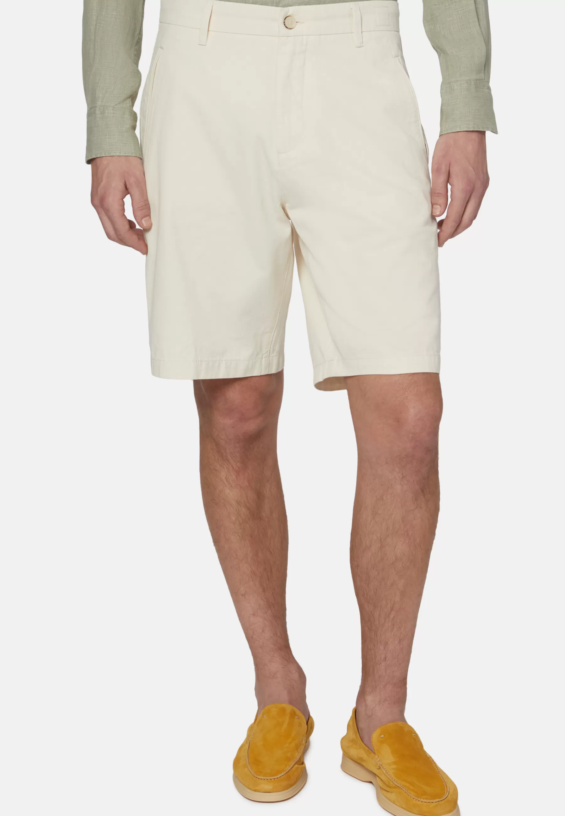 Bermuda^Boggi Milano Bermuda Shorts In Hemp Cotton Cream