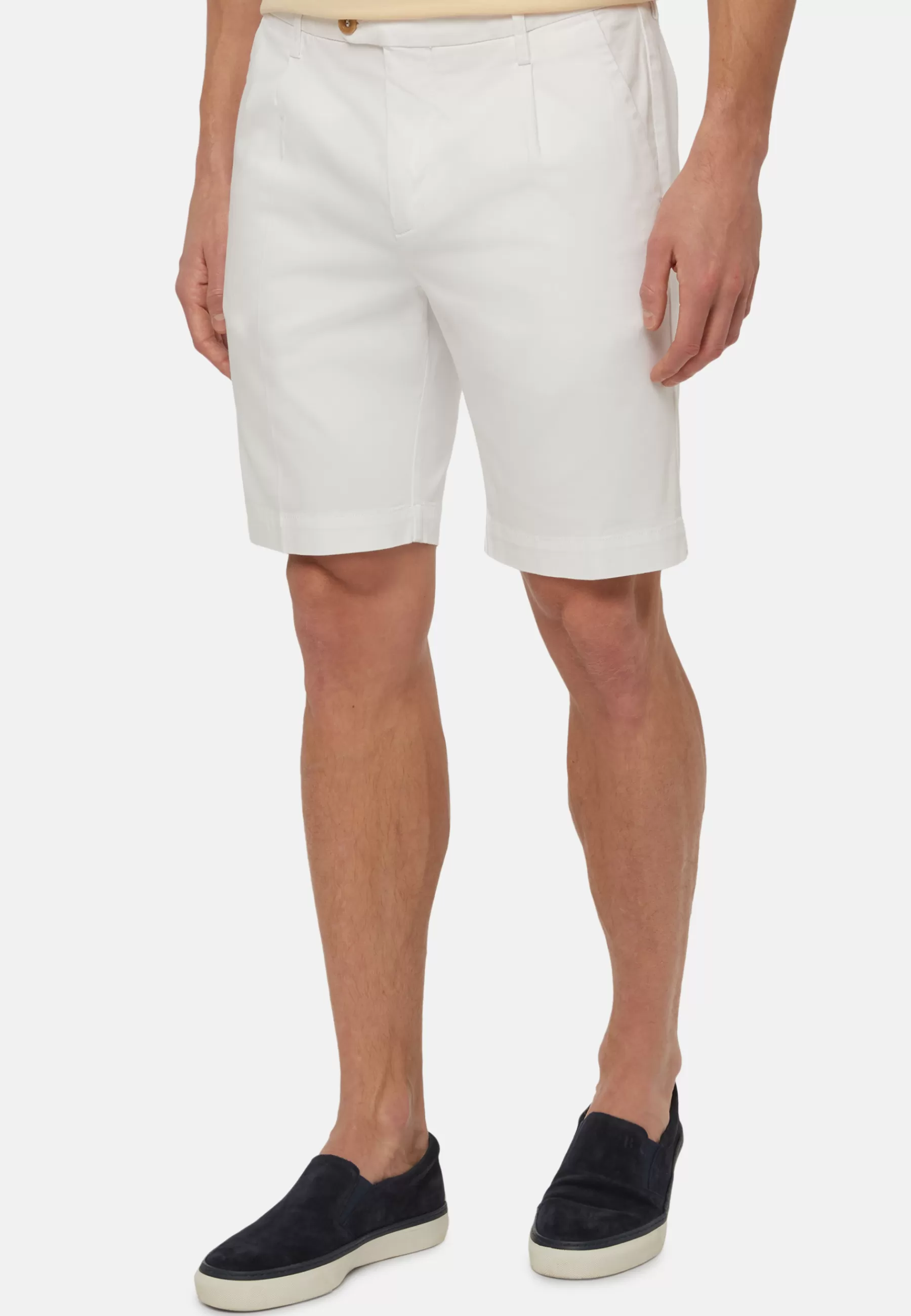 Bermuda^Boggi Milano Bermudas in Stretch Tencel Cotton White