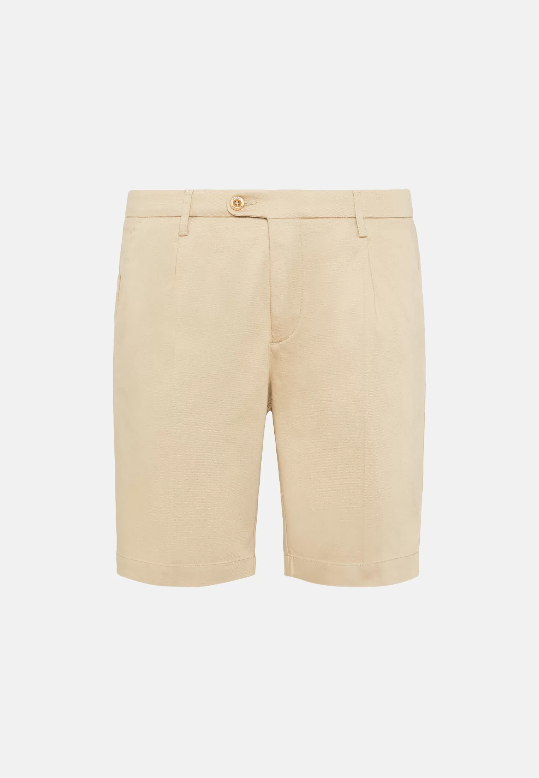 Bermuda^Boggi Milano Bermudas in Stretch Tencel Cotton Beige