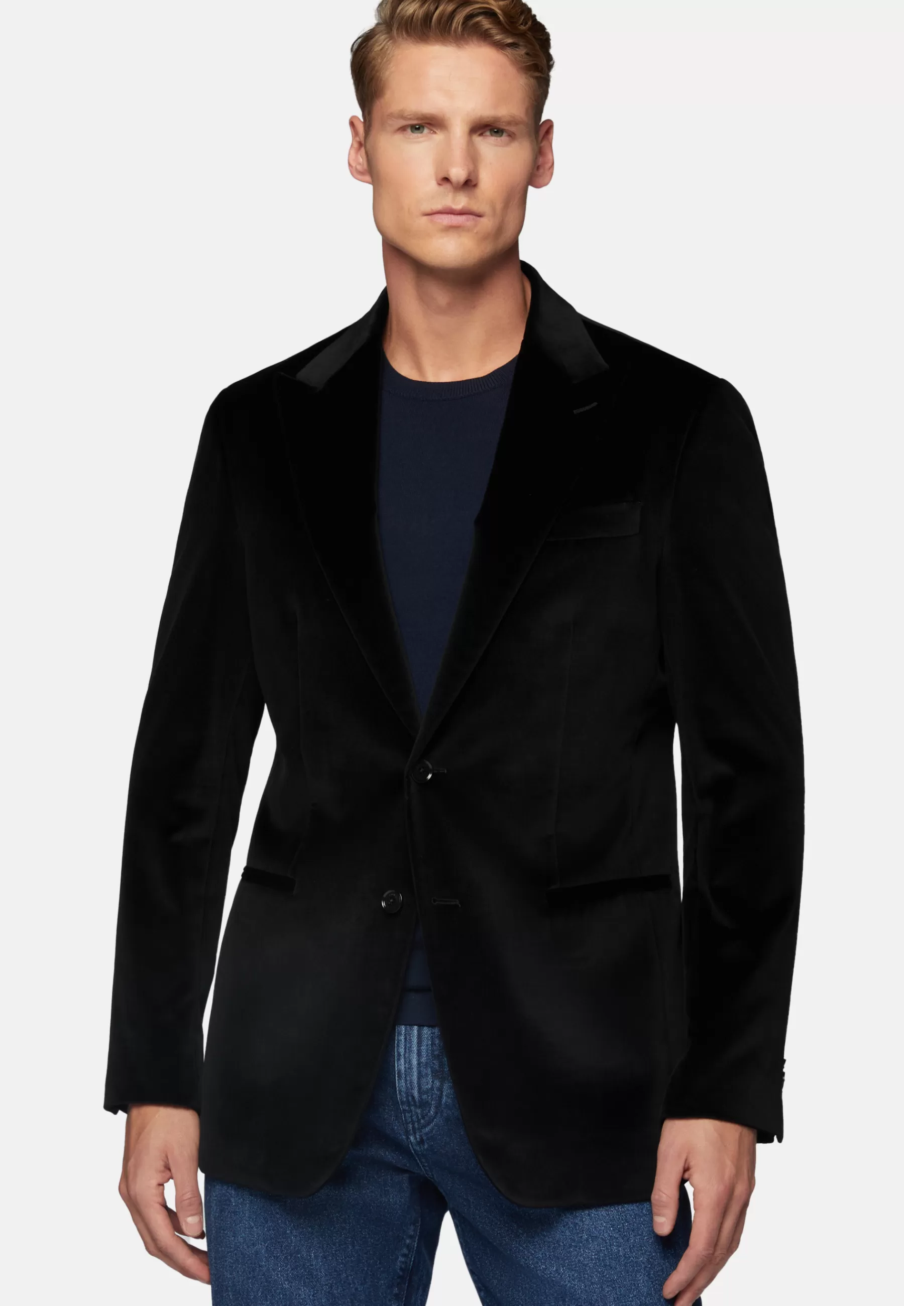 Blazers^Boggi Milano Cotton Velvet Jacket Black