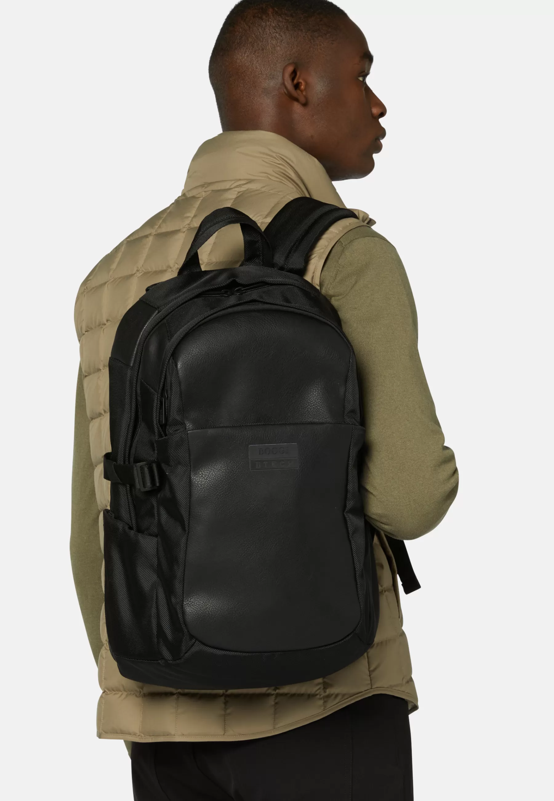 Rucksacks and Suitcases^Boggi Milano Recycled Technical Fabric Rucksack Black