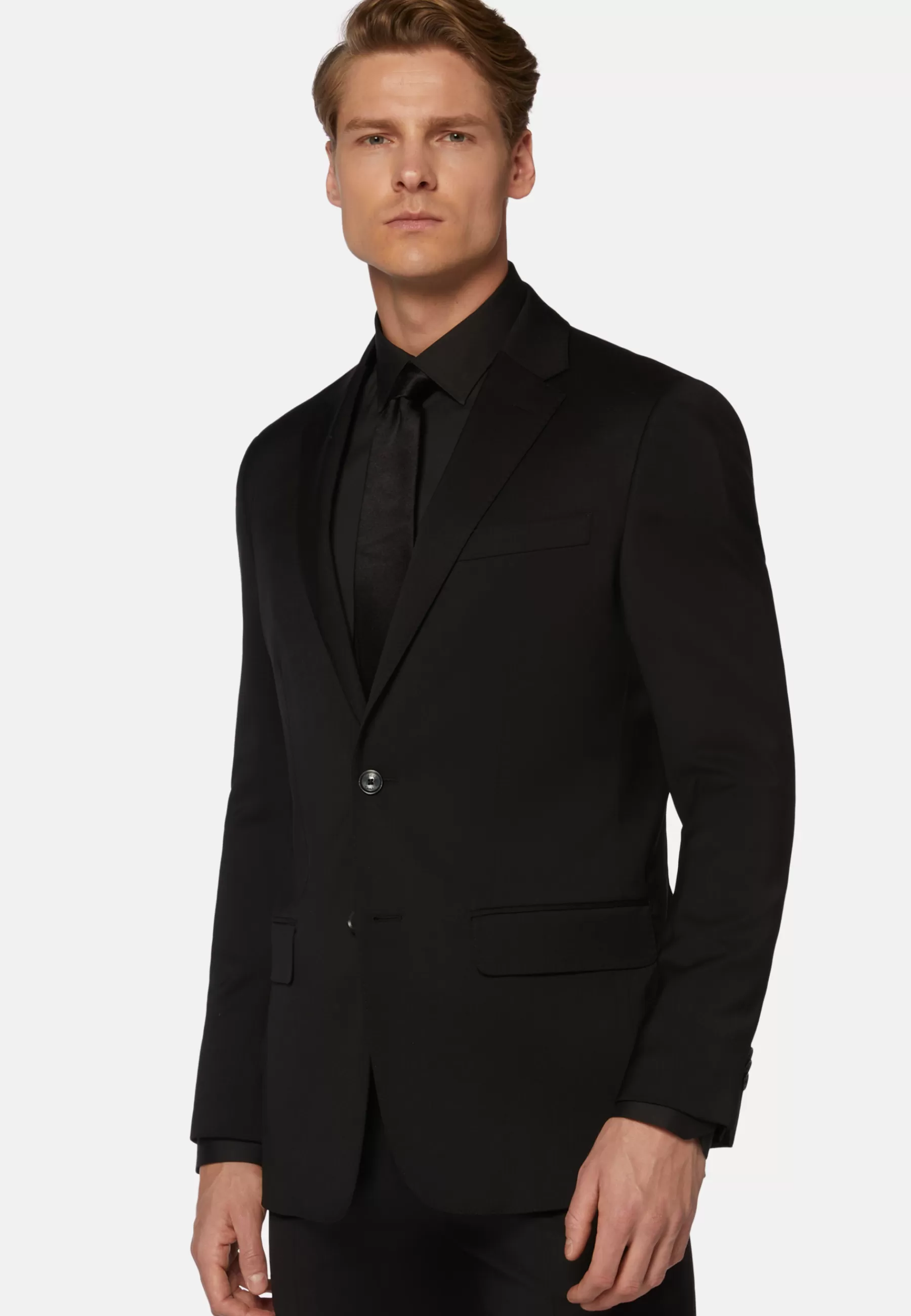 Blazers | Must-Have^Boggi Milano Stretch Wool Knit Jacket Black