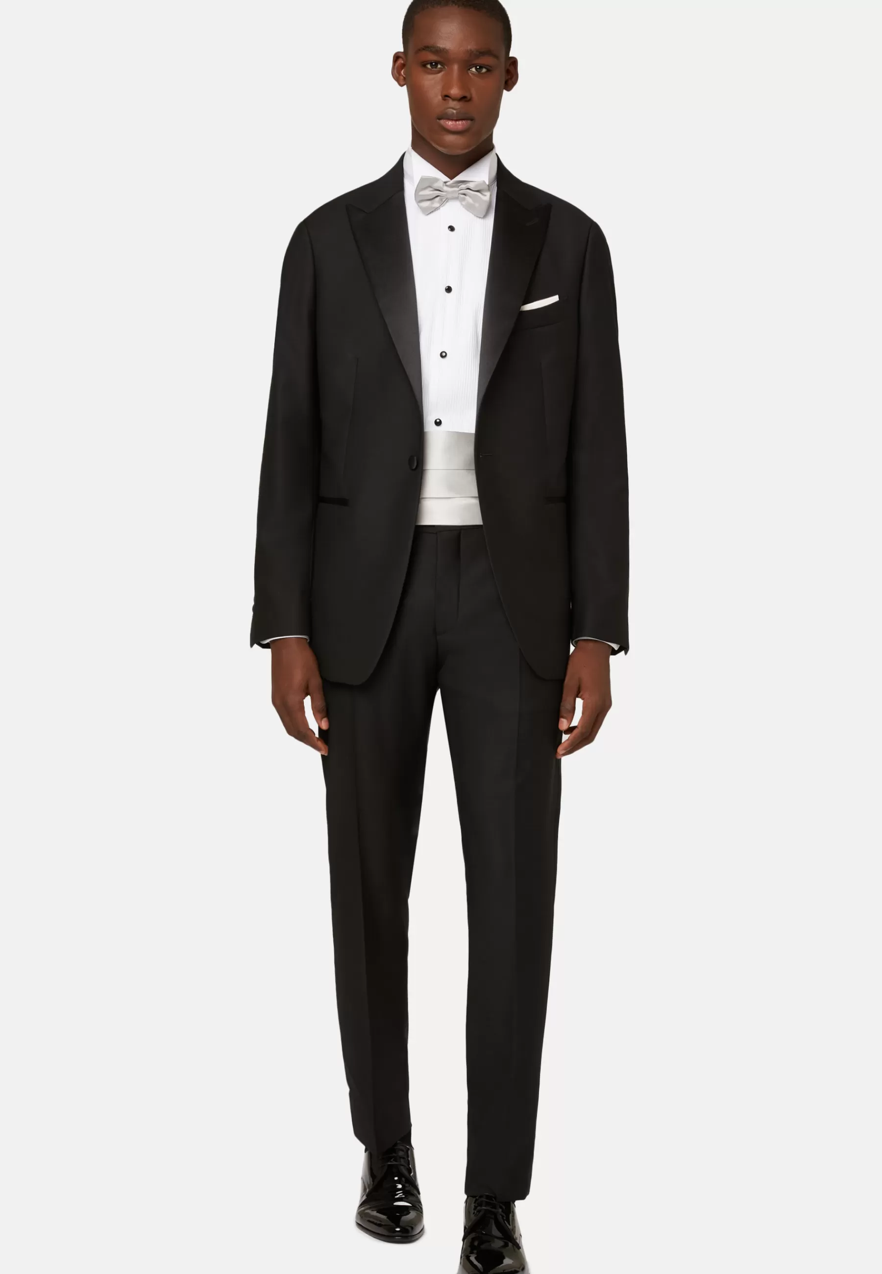 Blazers | Must-Have^Boggi Milano Wool Tuxedo Jacket with Peak Lapels Black