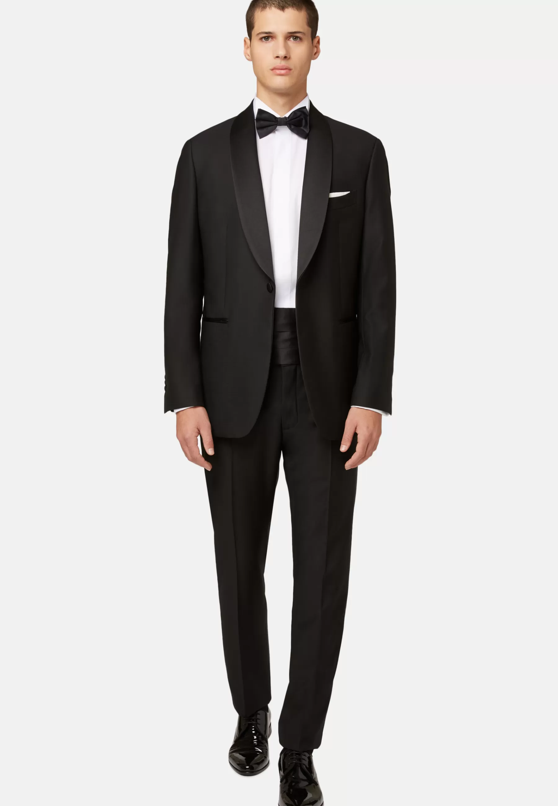 Blazers | Must-Have^Boggi Milano Wool Tuxedo Jacket with Shawl Collar Black