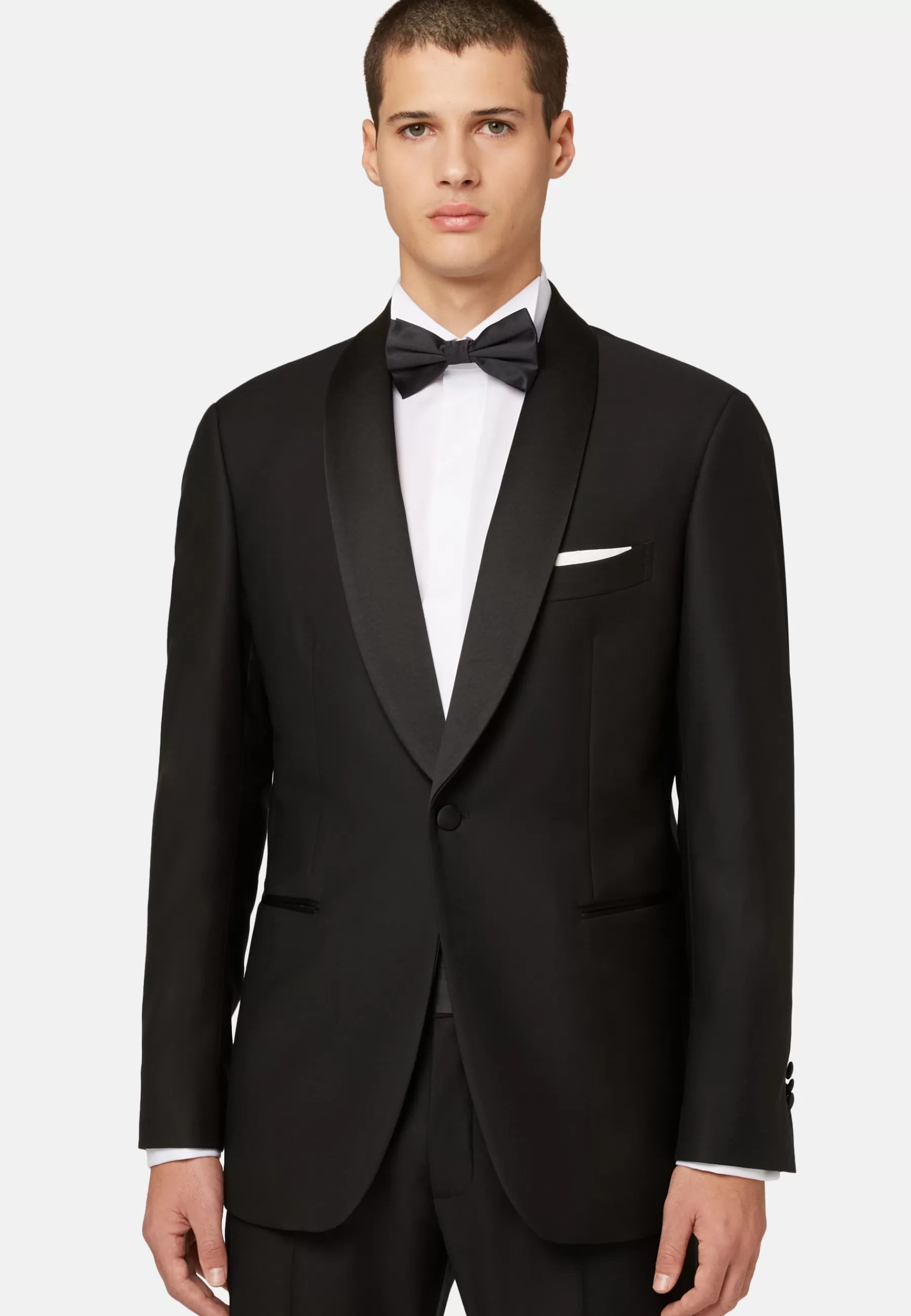 Blazers | Must-Have^Boggi Milano Wool Tuxedo Jacket with Shawl Collar Black