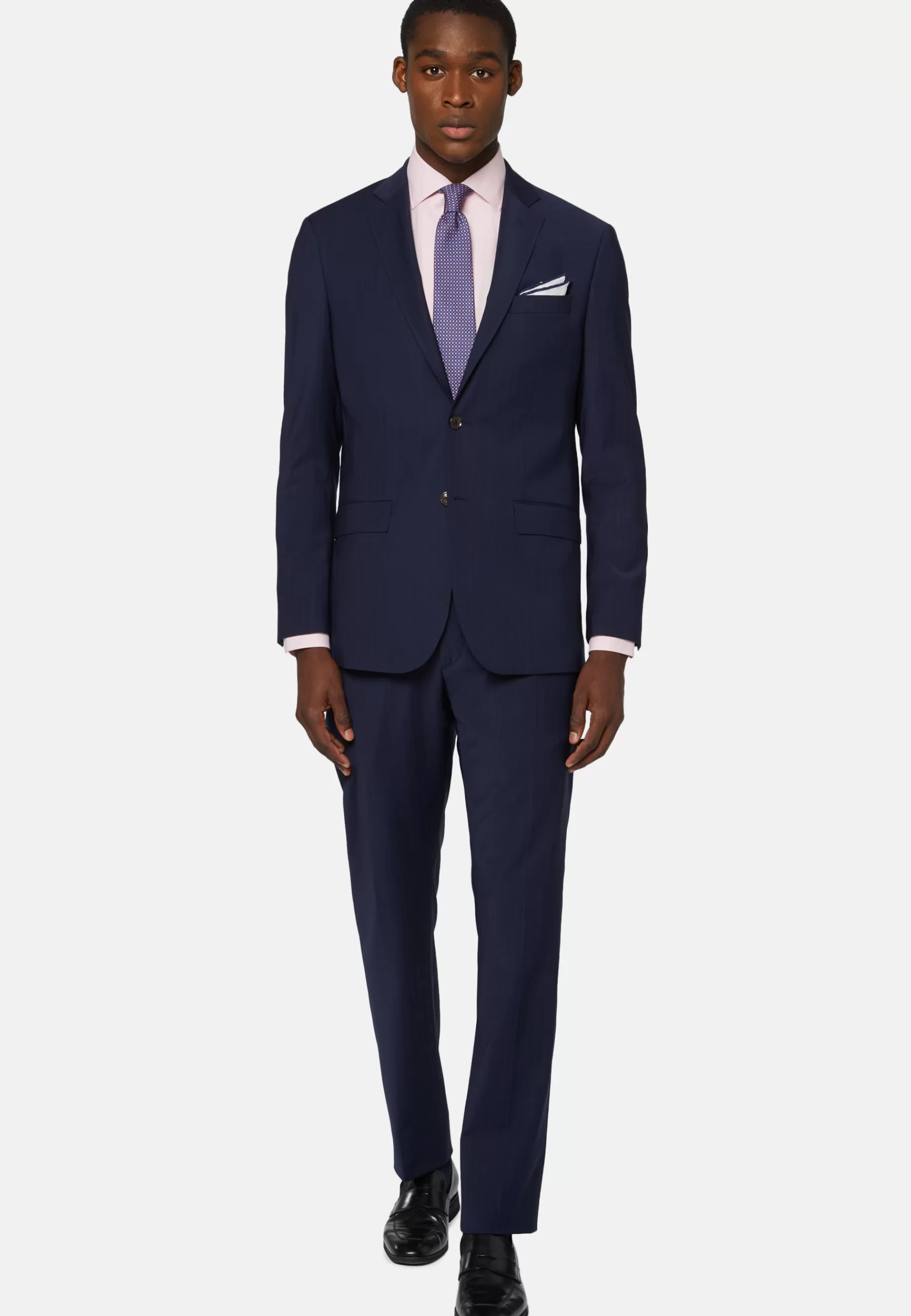 Suits^Boggi Milano Pinstripe Suit In Stretch Wool And Nylon Blue