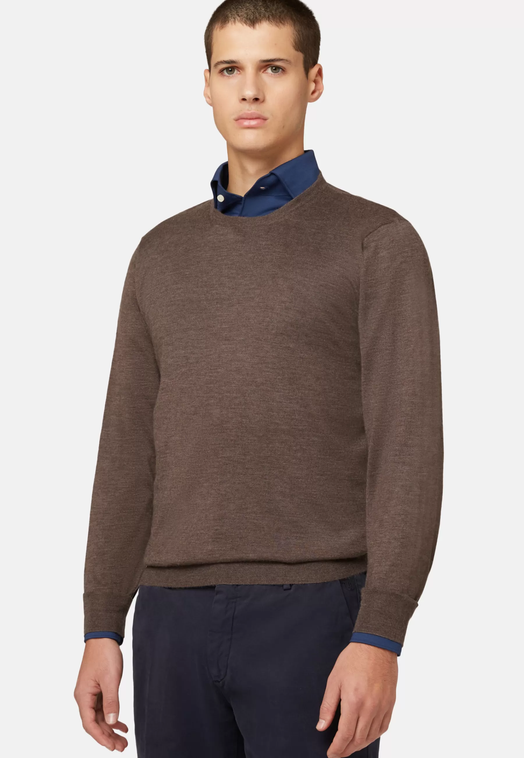 Knitwear | Must-Have^Boggi Milano Super Fine Cashmere Crew Neck Jumper Brown