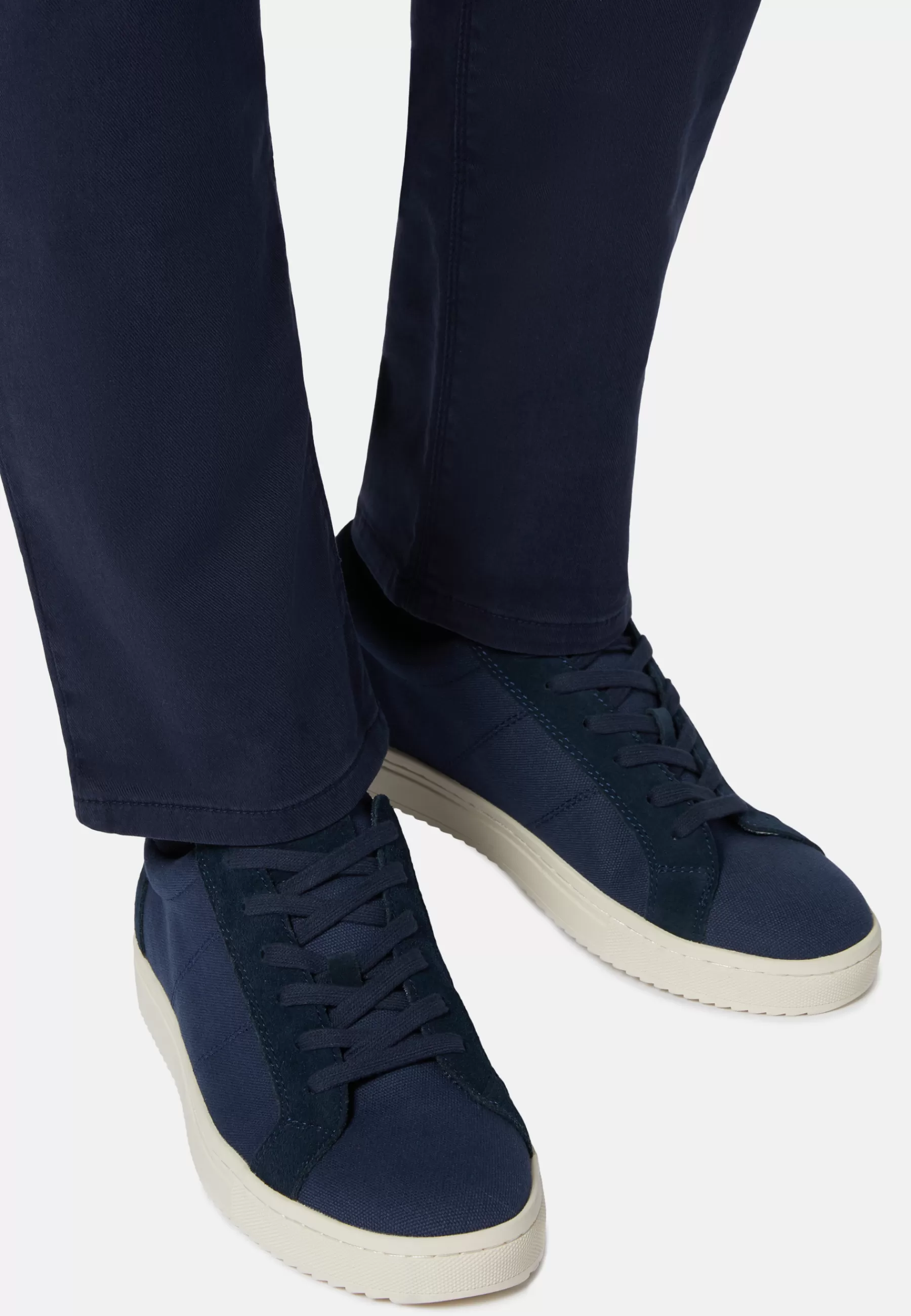 Sneakers^Boggi Milano Canvas and Suede Trainers Navy blue