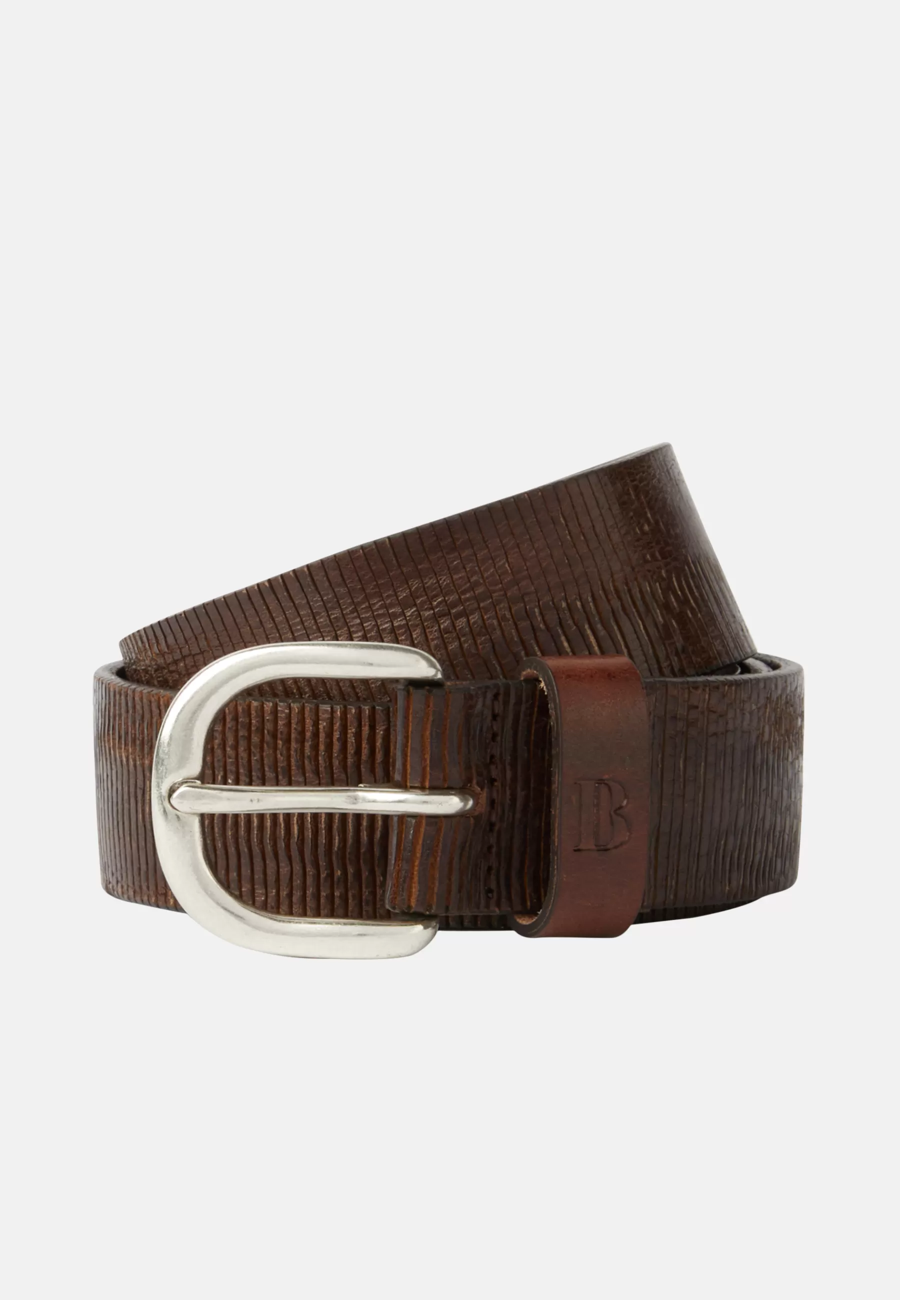 Belts^Boggi Milano Carved Leather Belt Brown