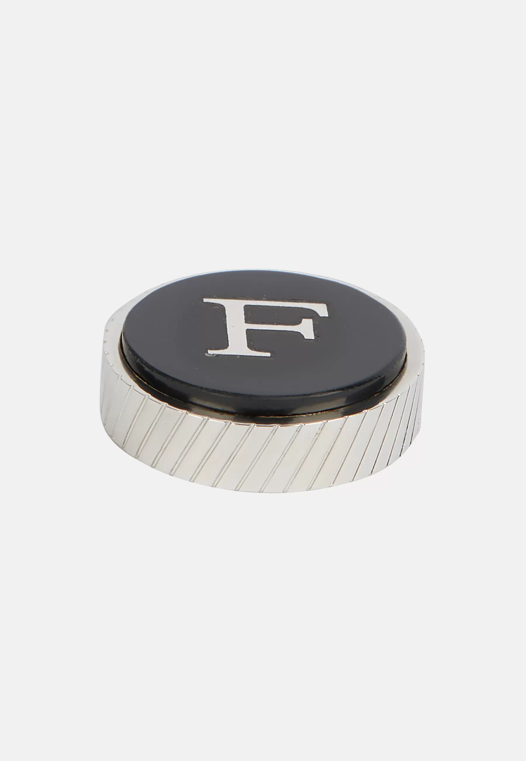 Cufflinks^Boggi Milano Circular letter f for cufflinks Black