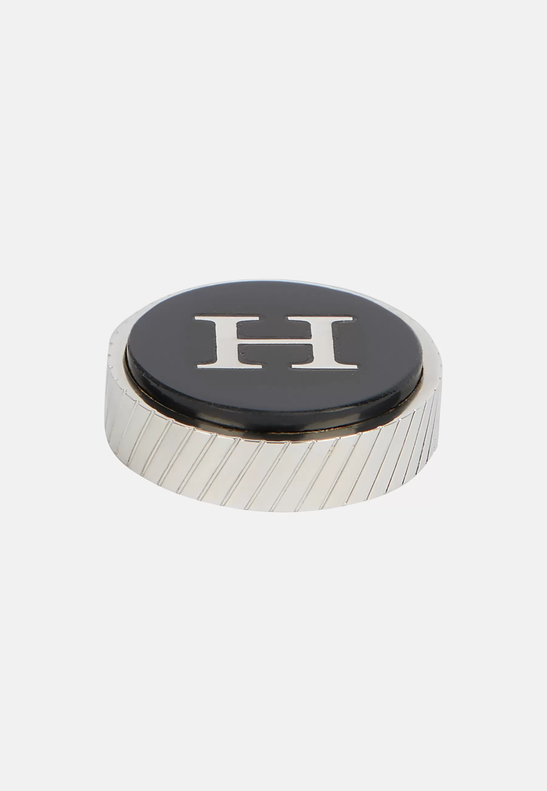 Cufflinks^Boggi Milano Circular letter h for cufflinks Black