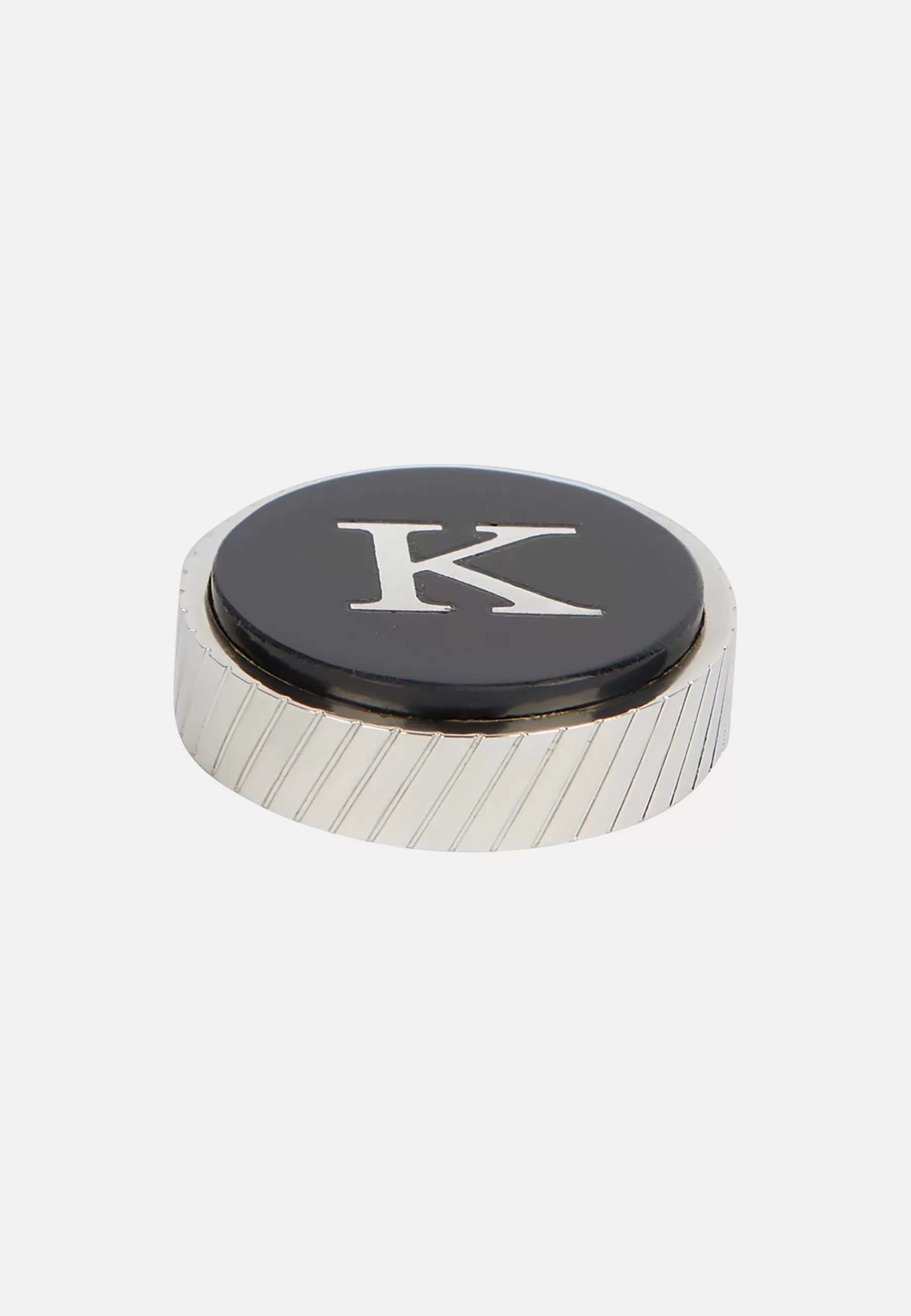 Cufflinks^Boggi Milano Circular letter k for cufflinks Black