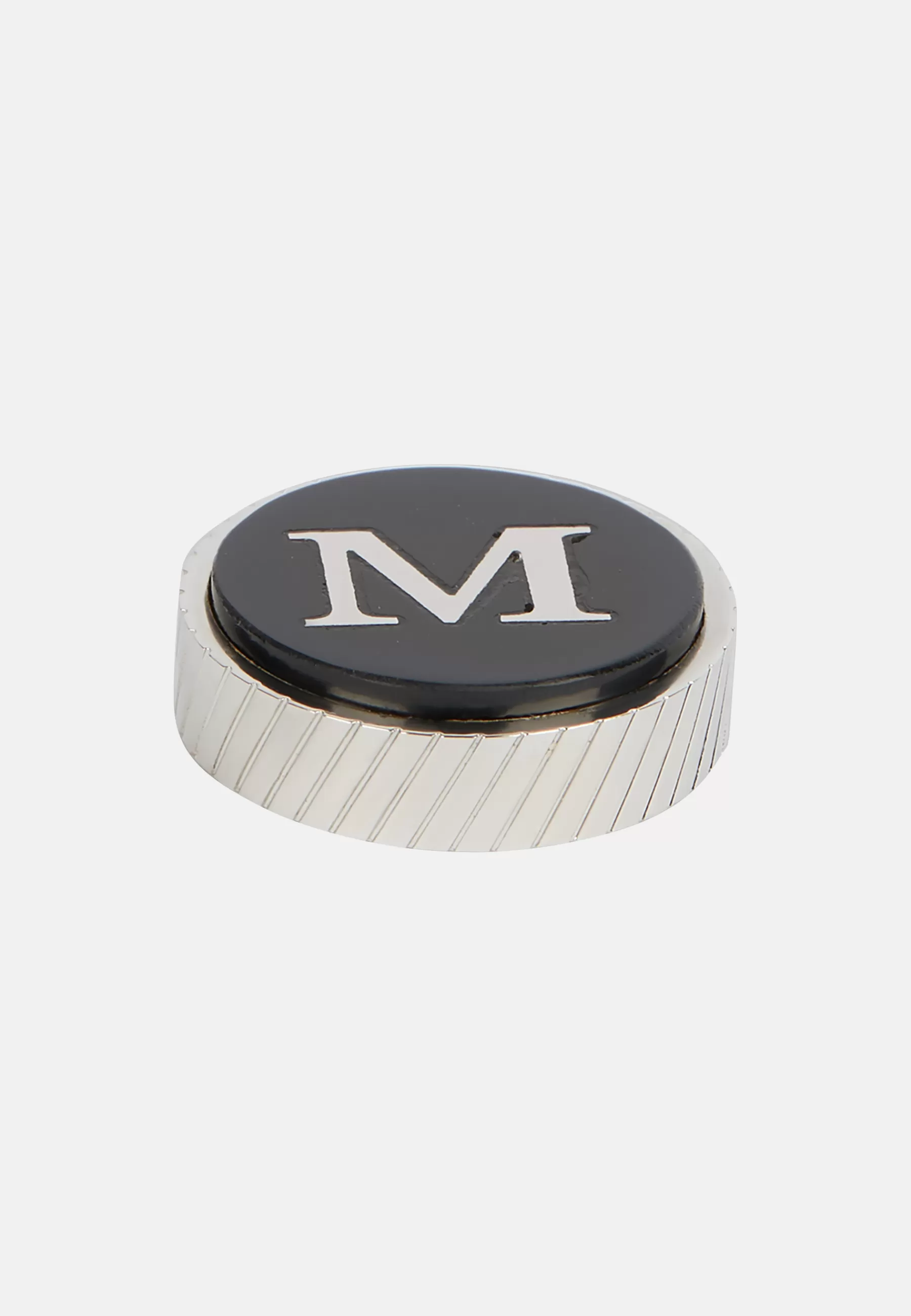 Cufflinks^Boggi Milano Circular letter m for cufflinks Black