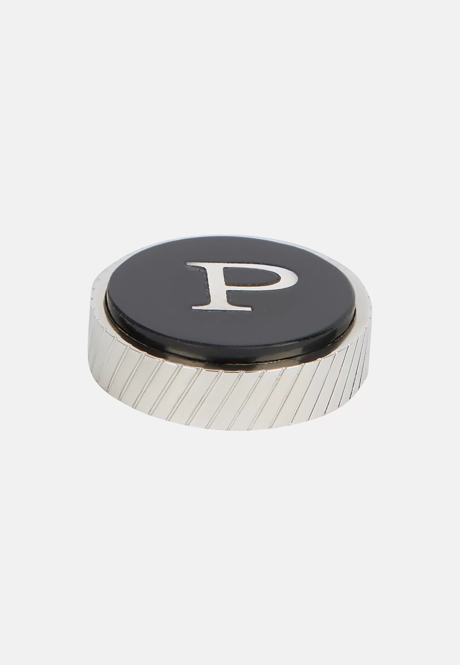 Cufflinks^Boggi Milano Circular letter p for cufflinks Black