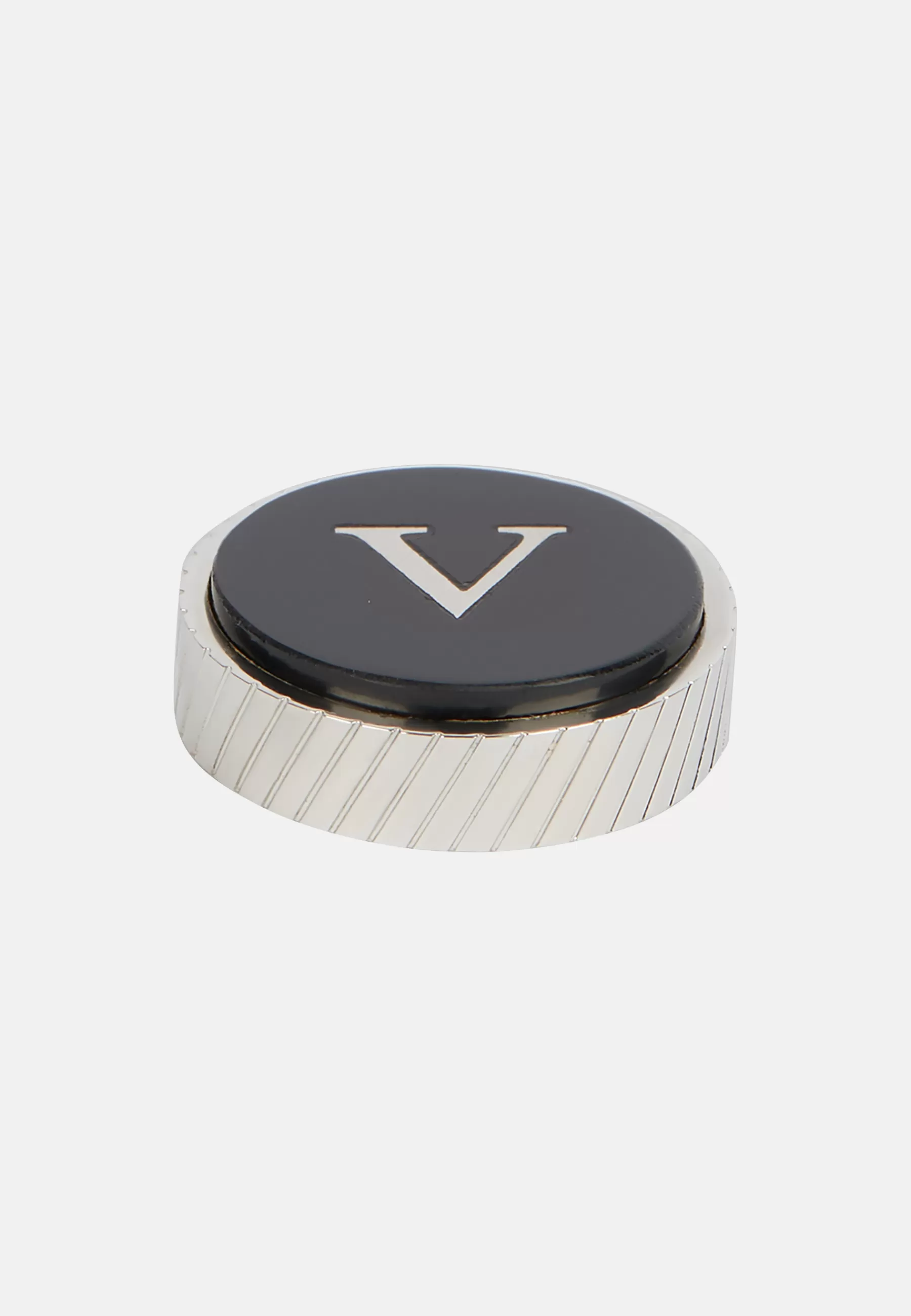 Cufflinks^Boggi Milano Circular letter v for cufflinks Black