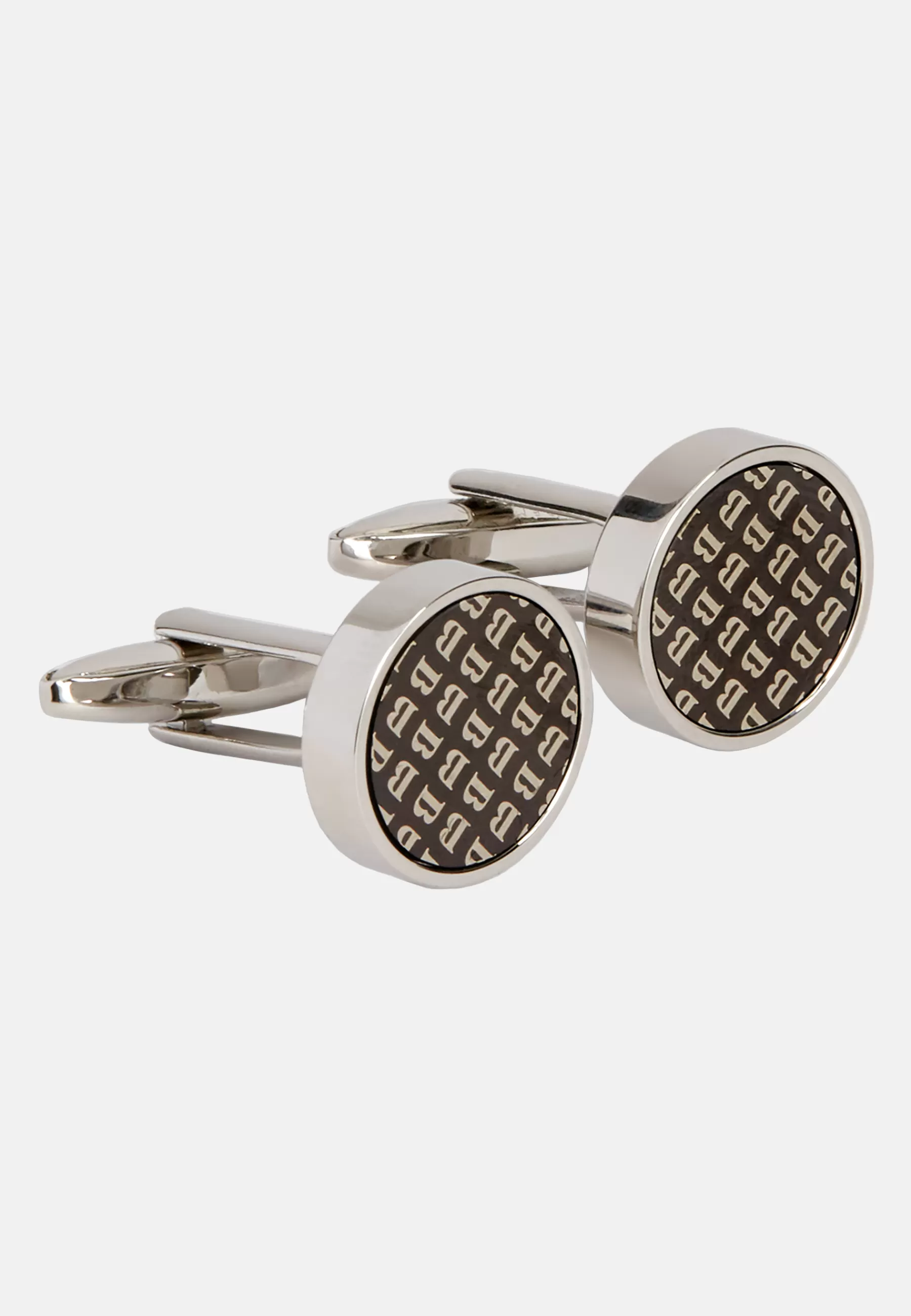 Cufflinks^Boggi Milano Circular logo cufflinks Silver