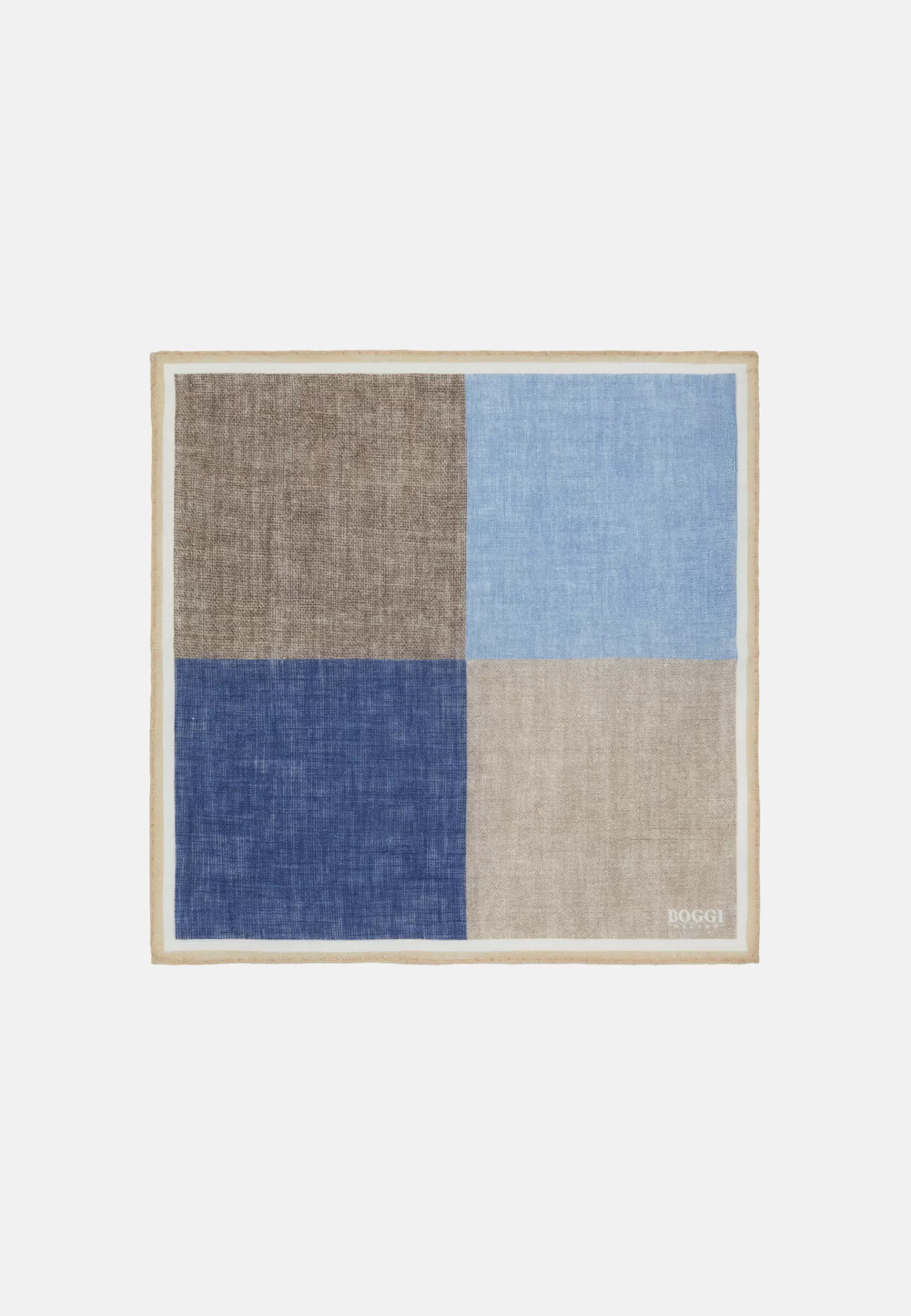 Pocket Squares^Boggi Milano Colour Block Linen Pocket Square Taupe