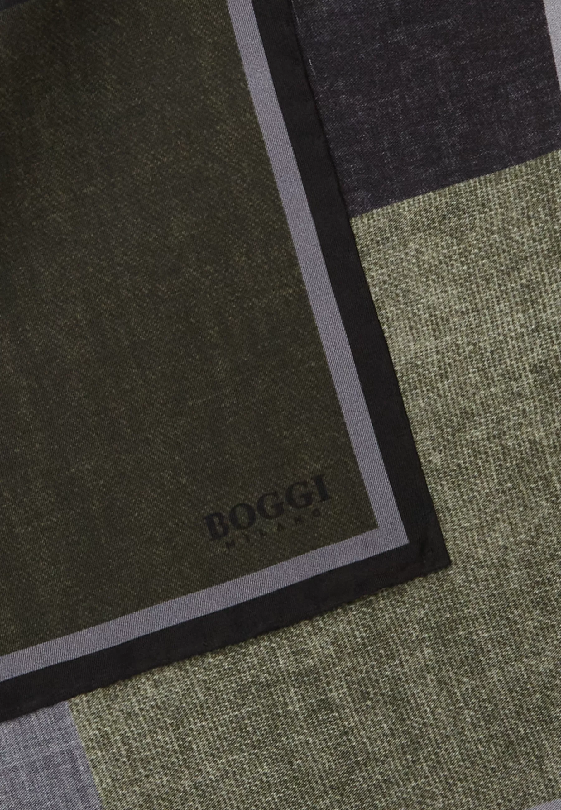 Pocket Squares^Boggi Milano Colour Block Silk Pocket Square Green