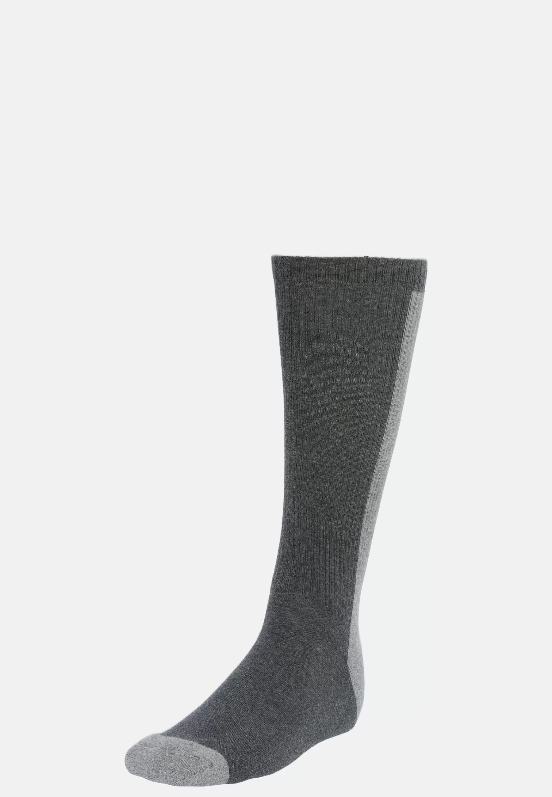 Socks^Boggi Milano Colour-Blocking Socks in a Cotton Blend Grey