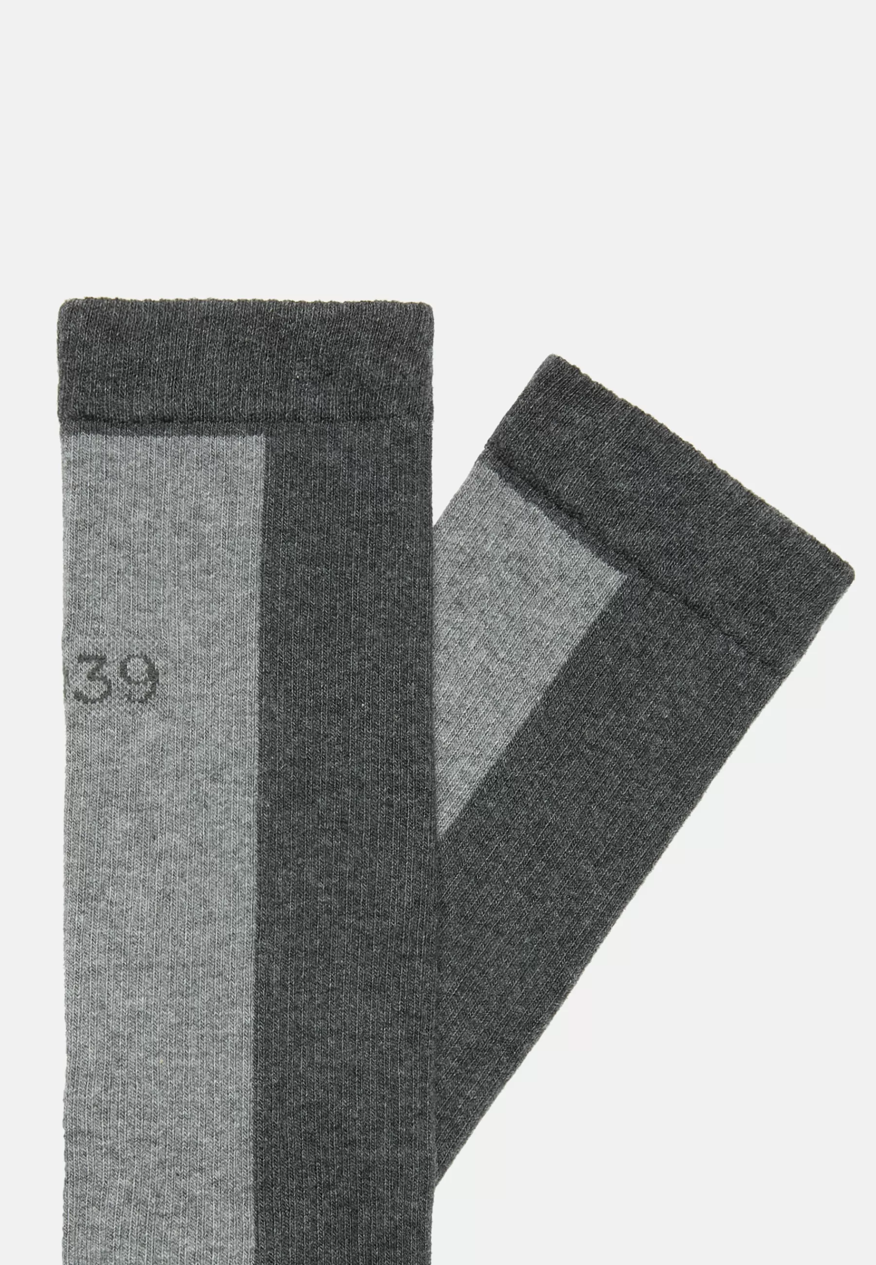 Socks^Boggi Milano Colour-Blocking Socks in a Cotton Blend Grey