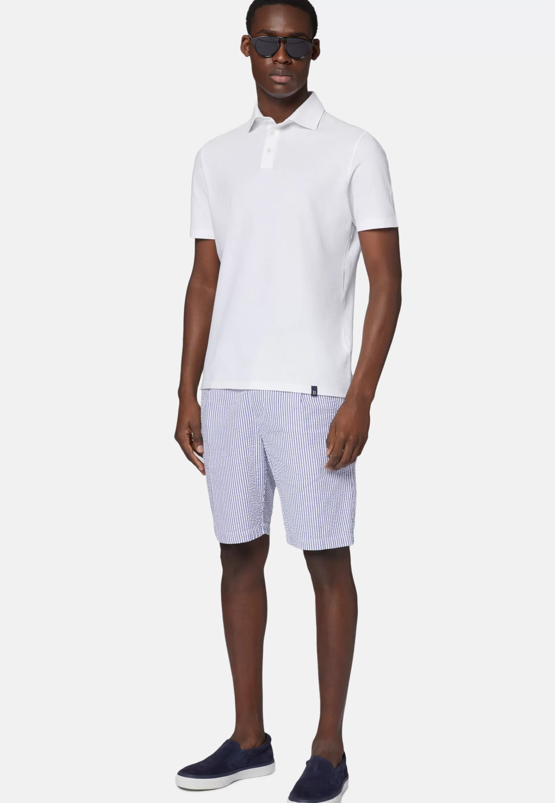 Polo Shirts^Boggi Milano Cotton Crepe Jersey Polo Shirt White