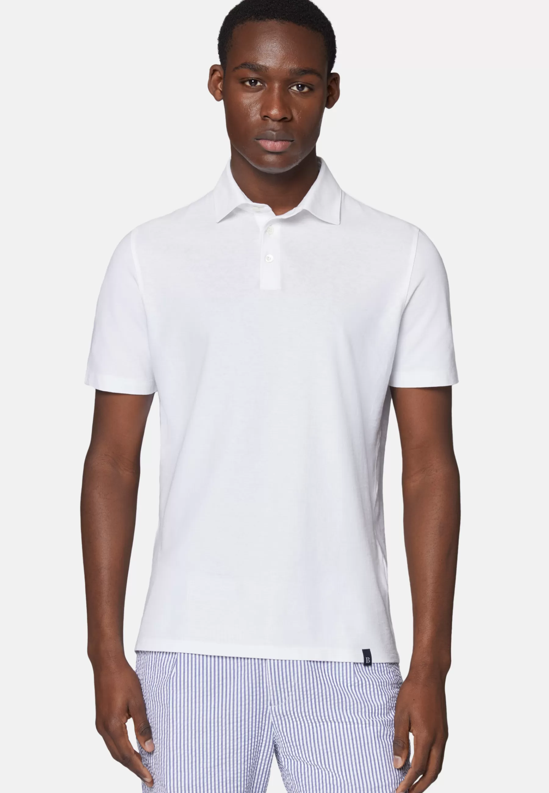 Polo Shirts^Boggi Milano Cotton Crepe Jersey Polo Shirt White