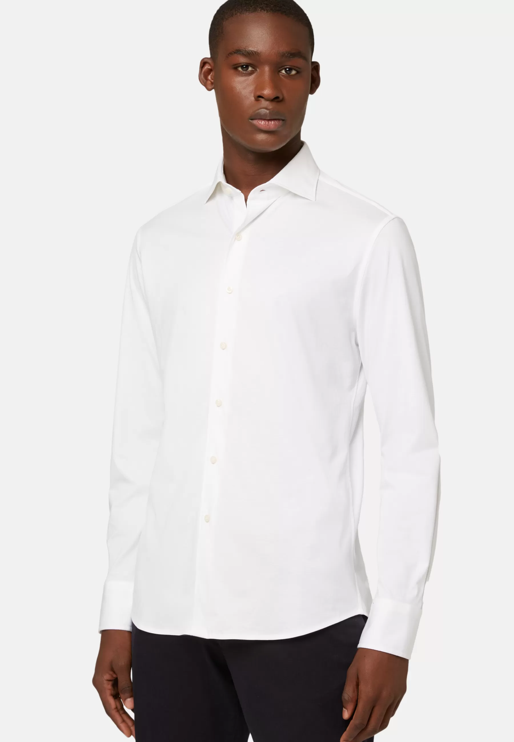 Polo Shirts and T-shirts | Must-Have^Boggi Milano Cotton Jersey Regular Fit Polo Shirt White