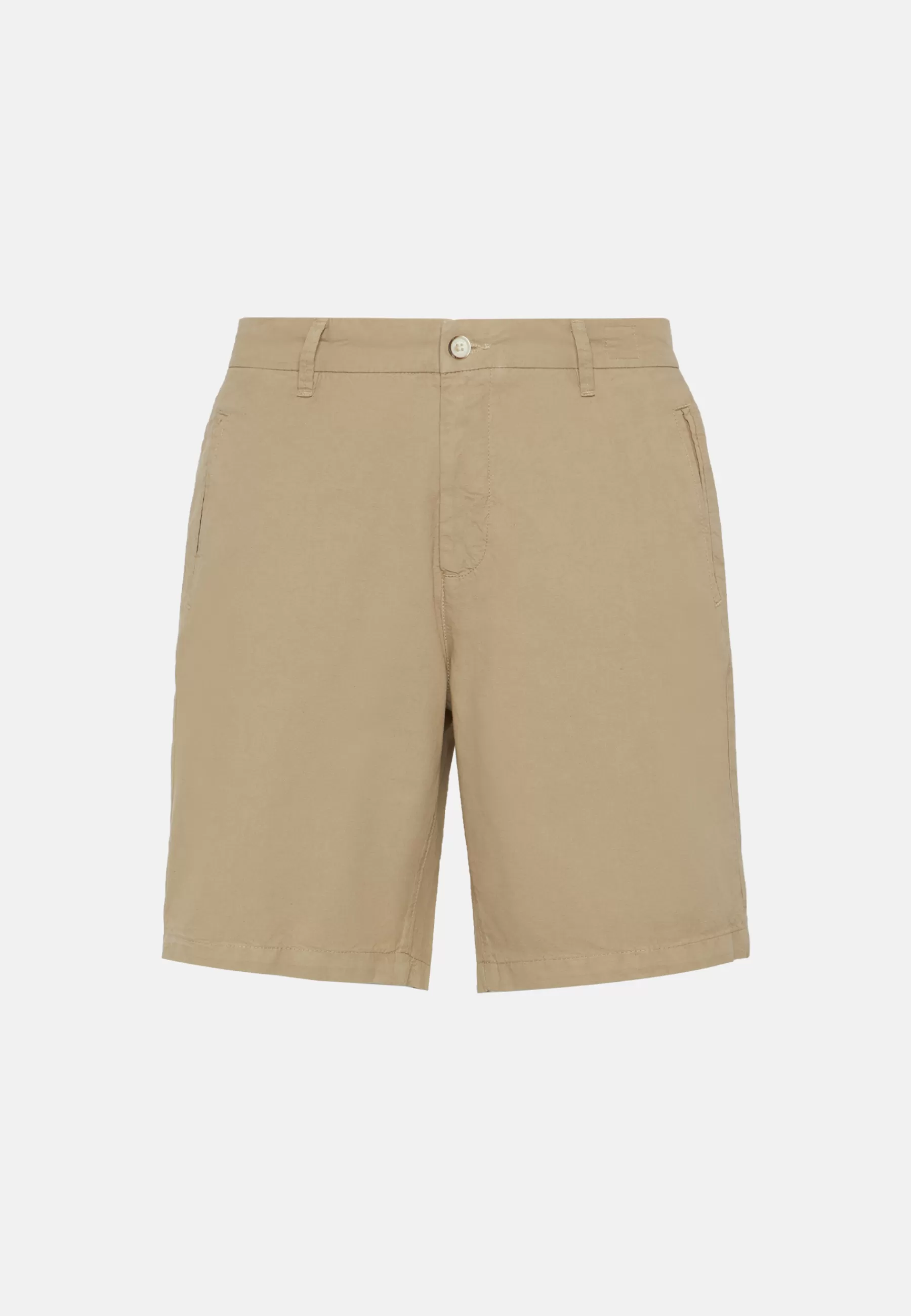 Bermuda^Boggi Milano Cotton Linen Bermuda Shorts Beige