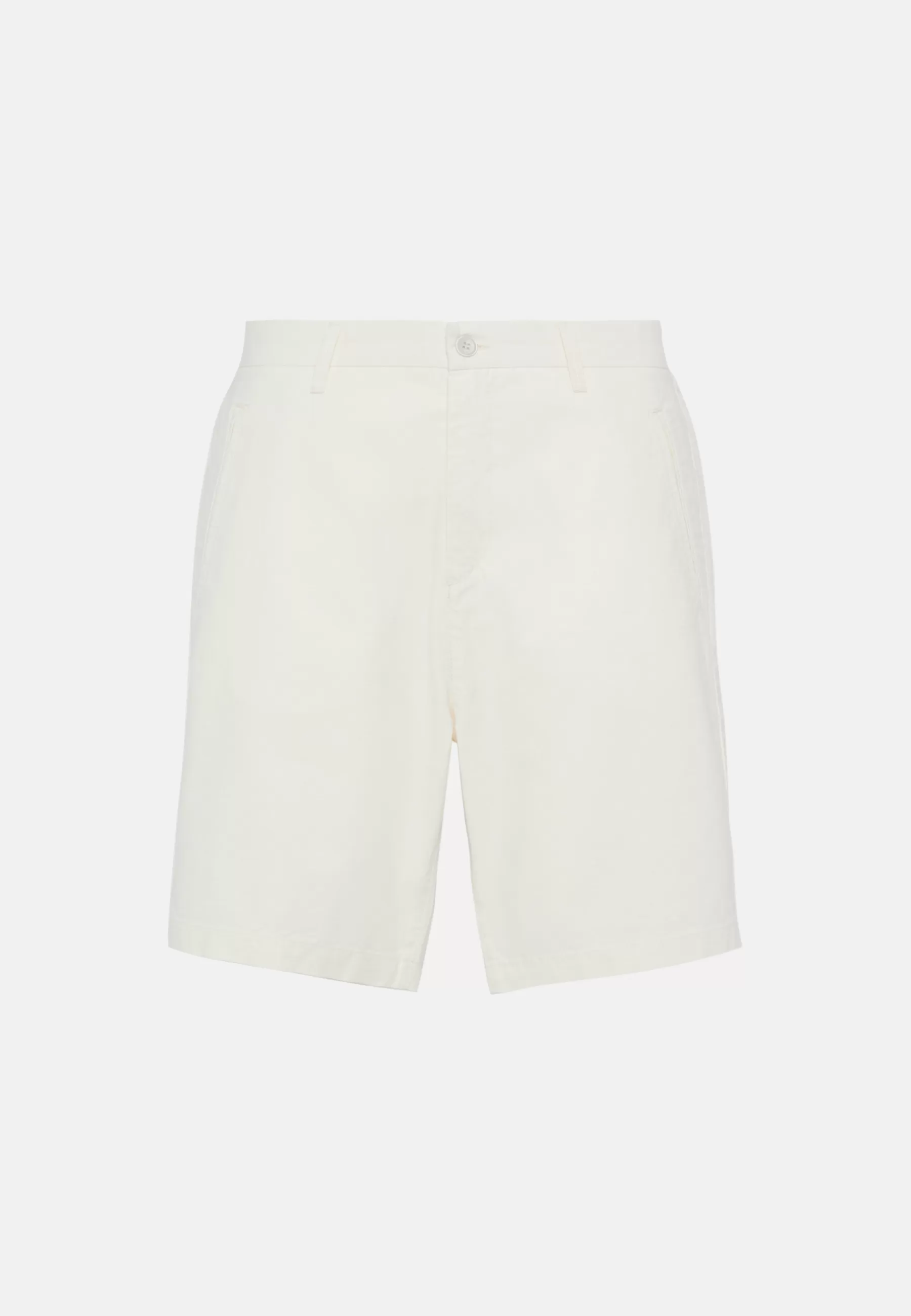 Bermuda^Boggi Milano Cotton Linen Bermuda Shorts White