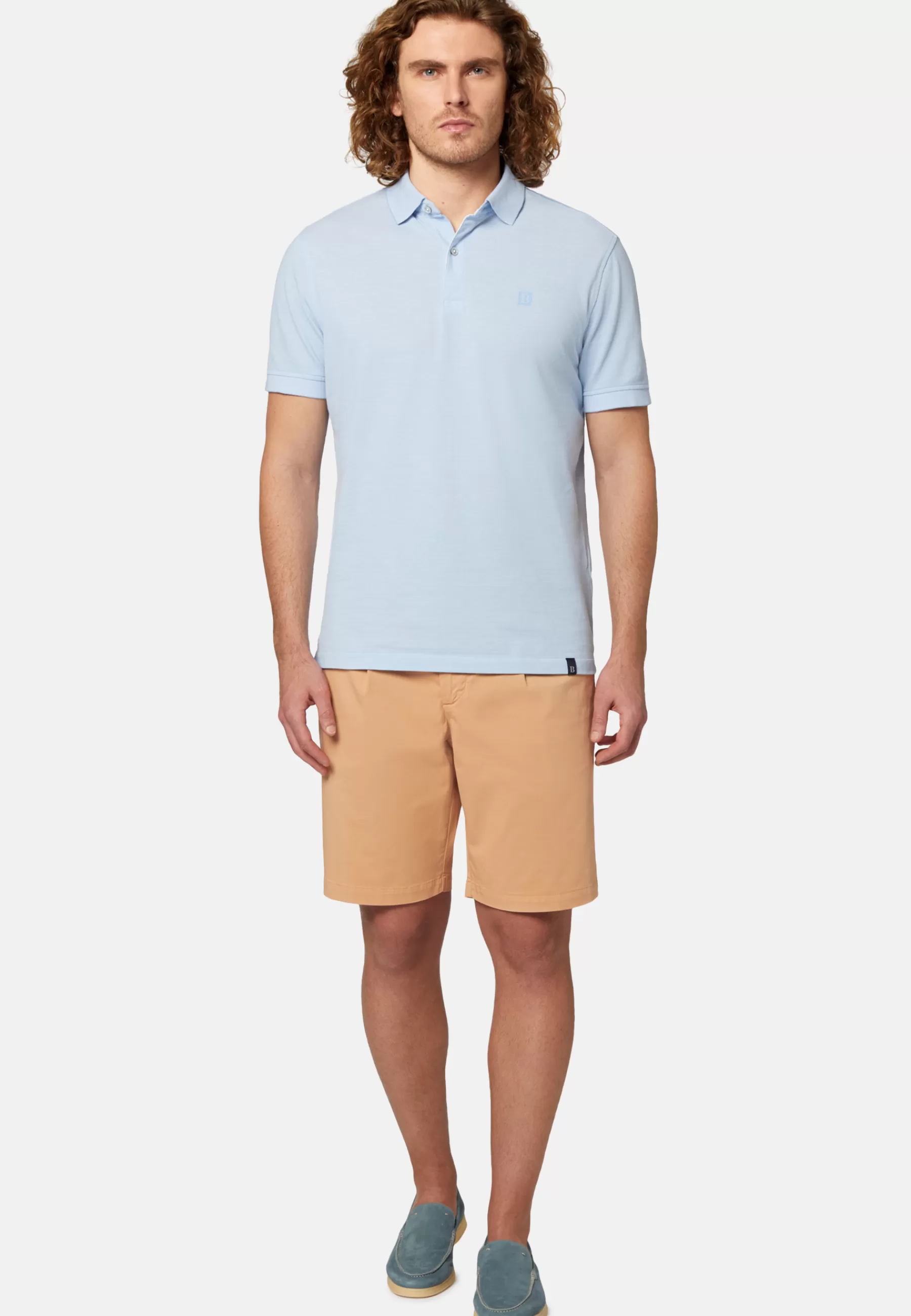 Polo^Boggi Milano Cotton Piqué Polo Shirt Light Blue