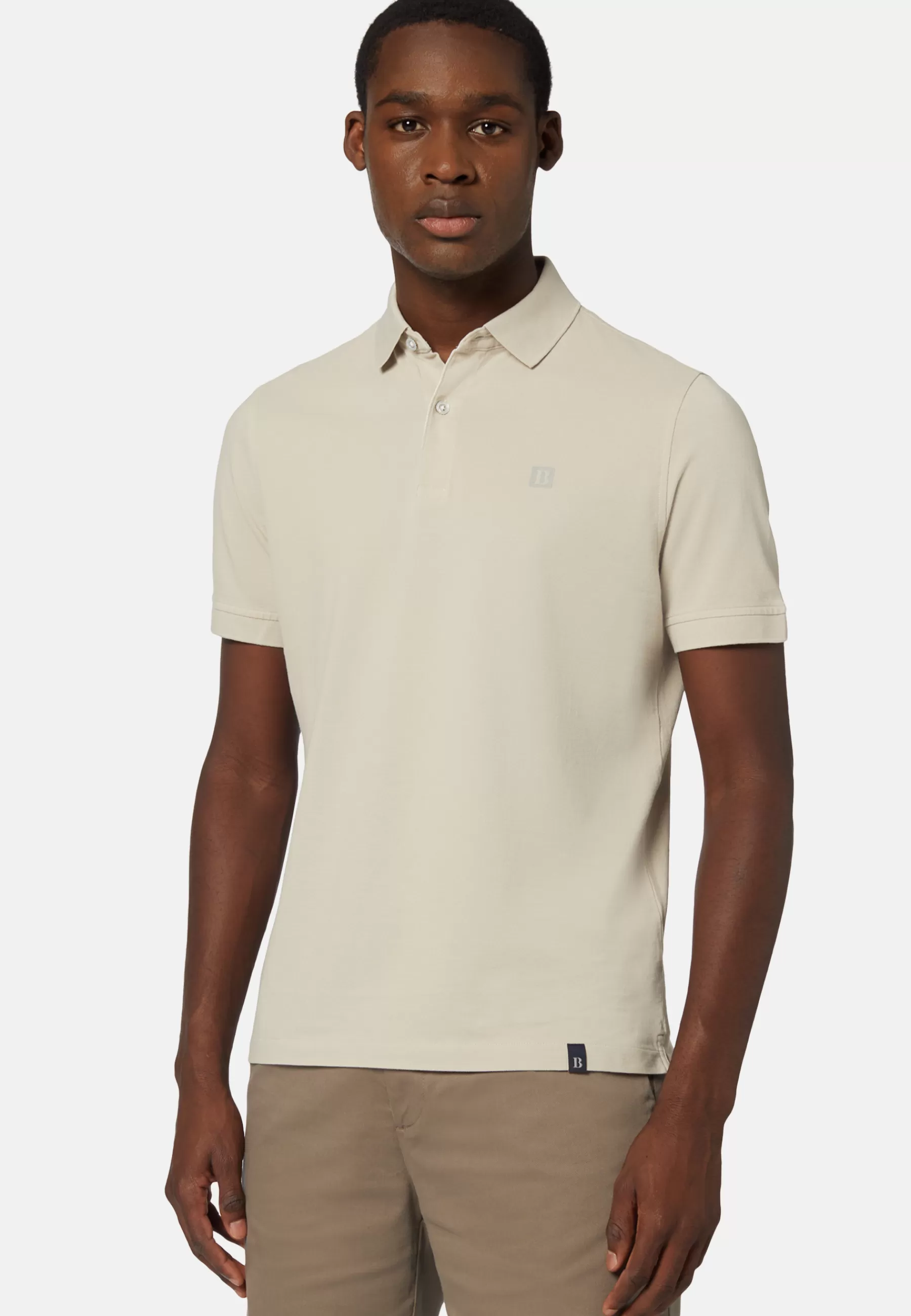 Polo^Boggi Milano Cotton Piqué Polo Shirt Beige