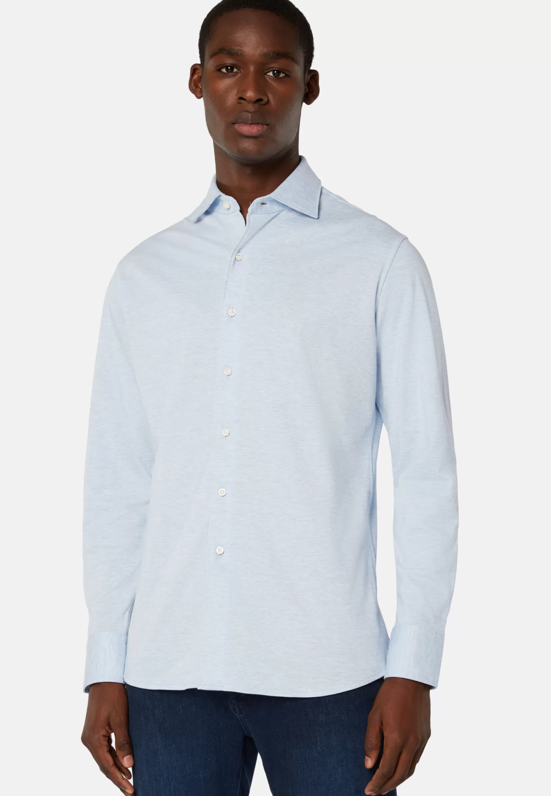 Polo Shirts and T-shirts | Must-Have^Boggi Milano Cotton Piqué Regular Fit Polo Shirt Light blue