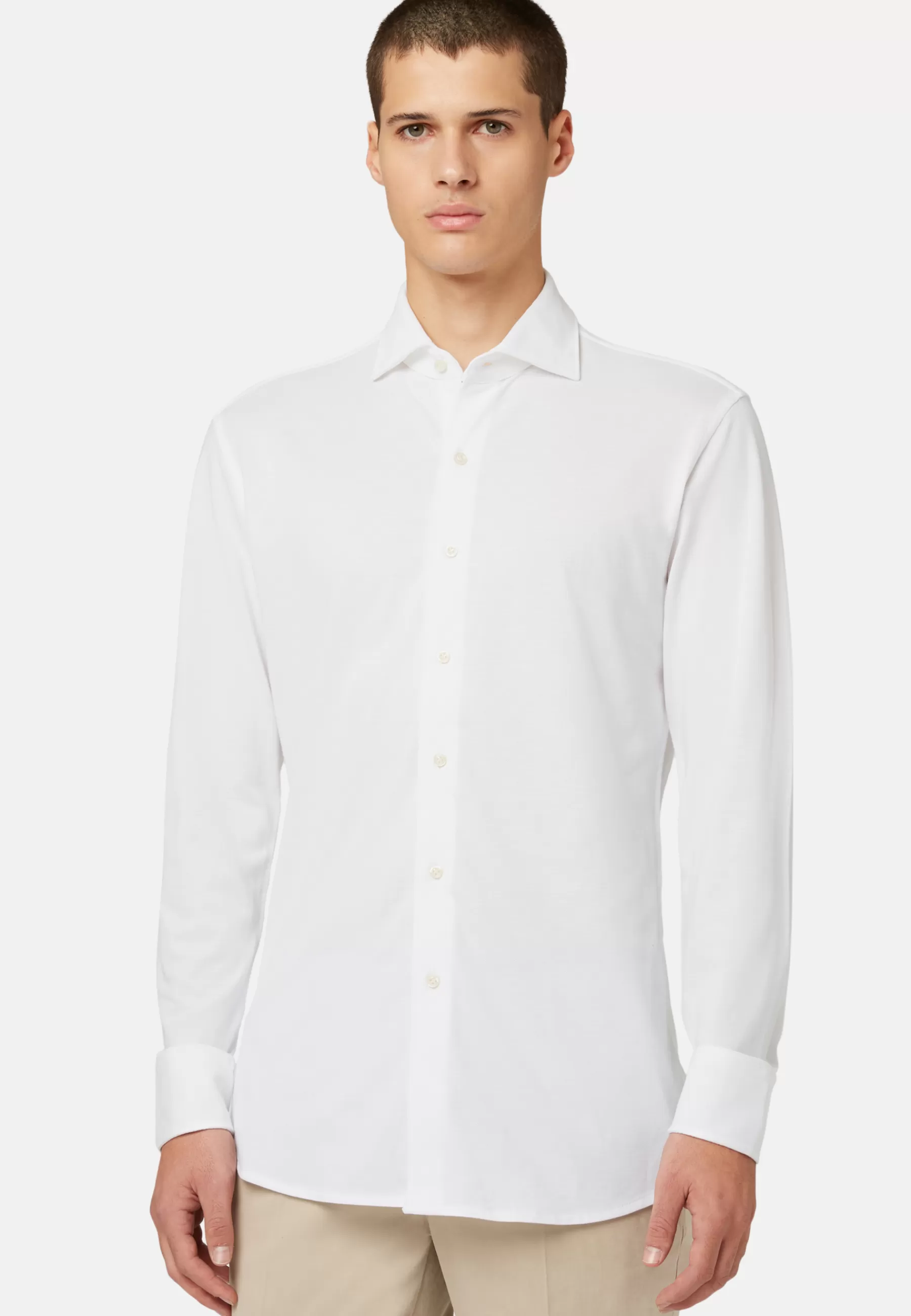 Polo Shirts and T-shirts | Must-Have^Boggi Milano Cotton Piqué Regular Fit Polo Shirt White