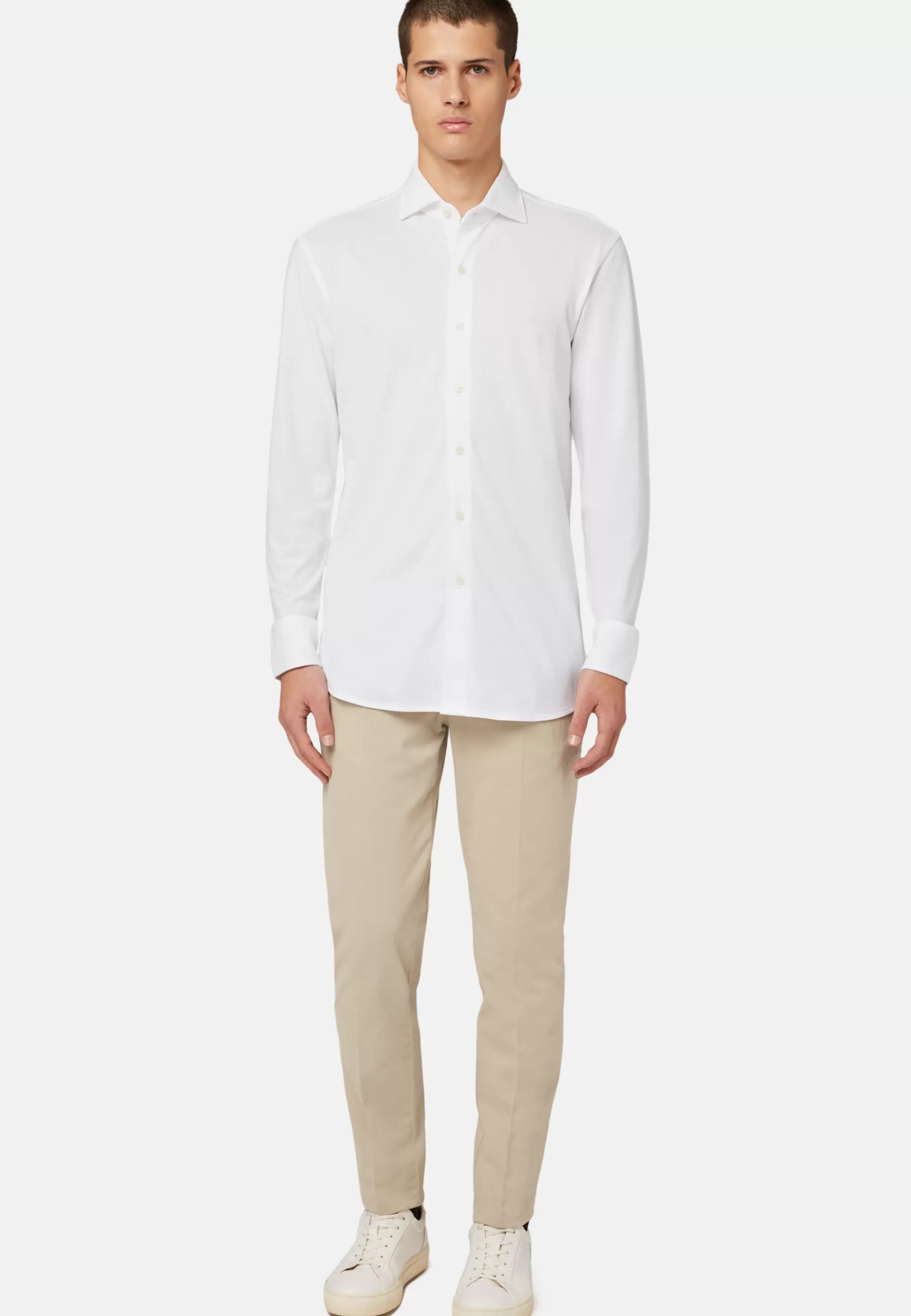 Polo Shirts and T-shirts | Must-Have^Boggi Milano Cotton Piqué Regular Fit Polo Shirt White