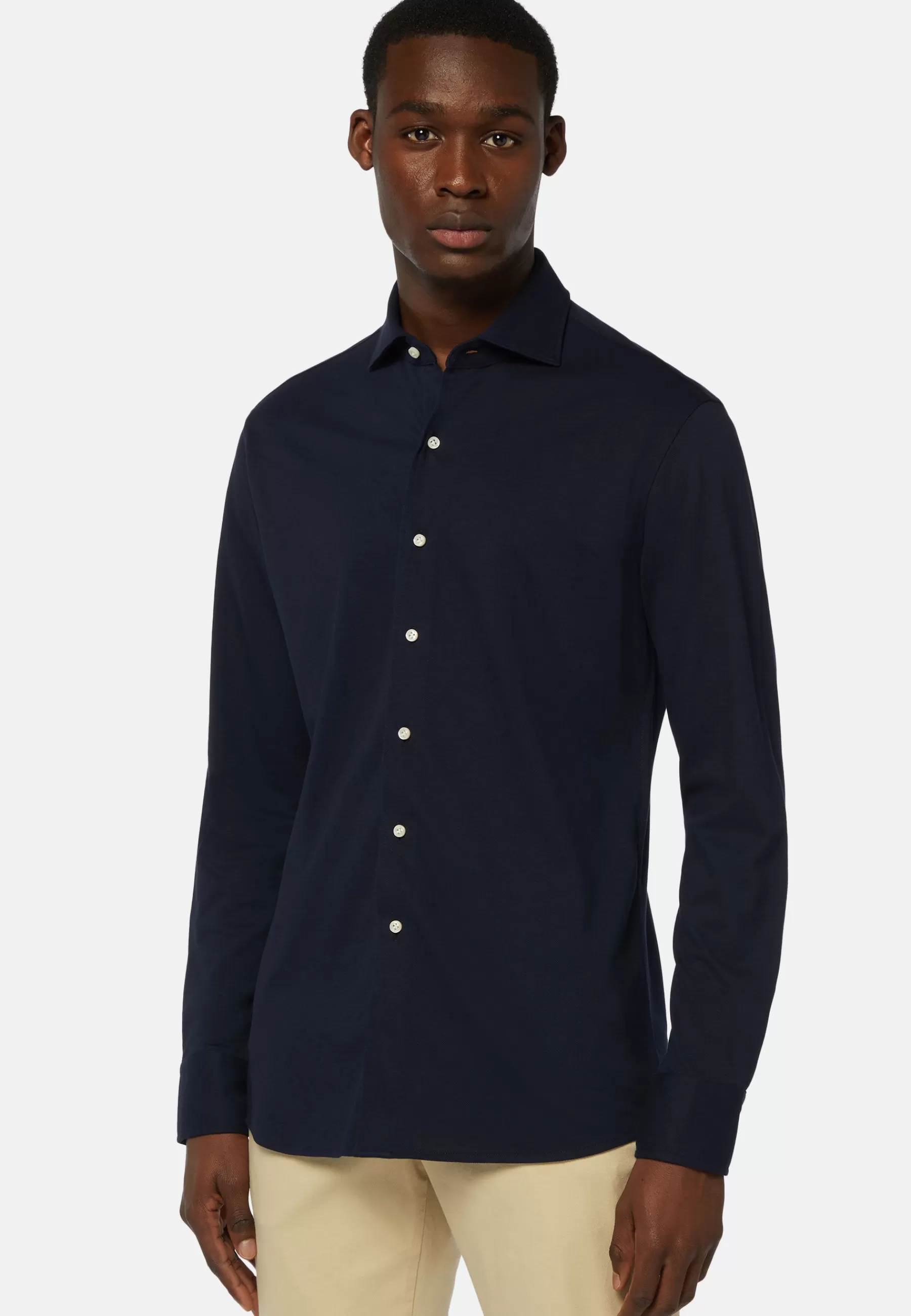 Polo Shirts and T-shirts | Must-Have^Boggi Milano Cotton Piqué Regular Fit Polo Shirt Navy blue