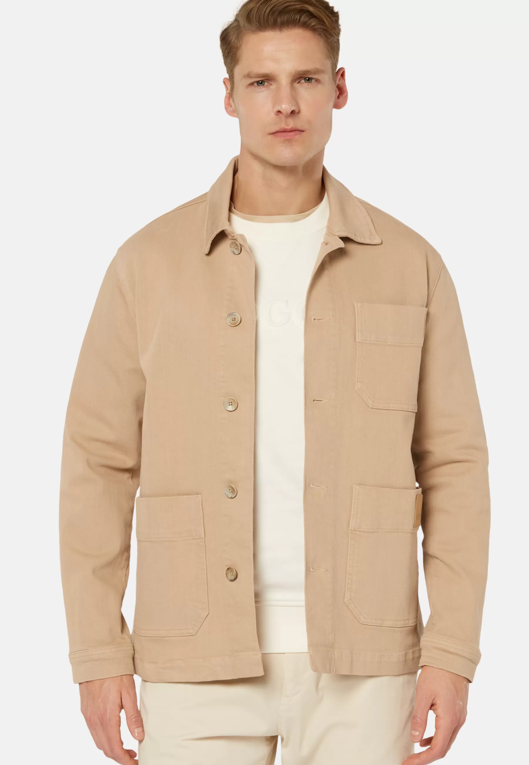 Outerwear^Boggi Milano Cotton Shirt Jacket Beige