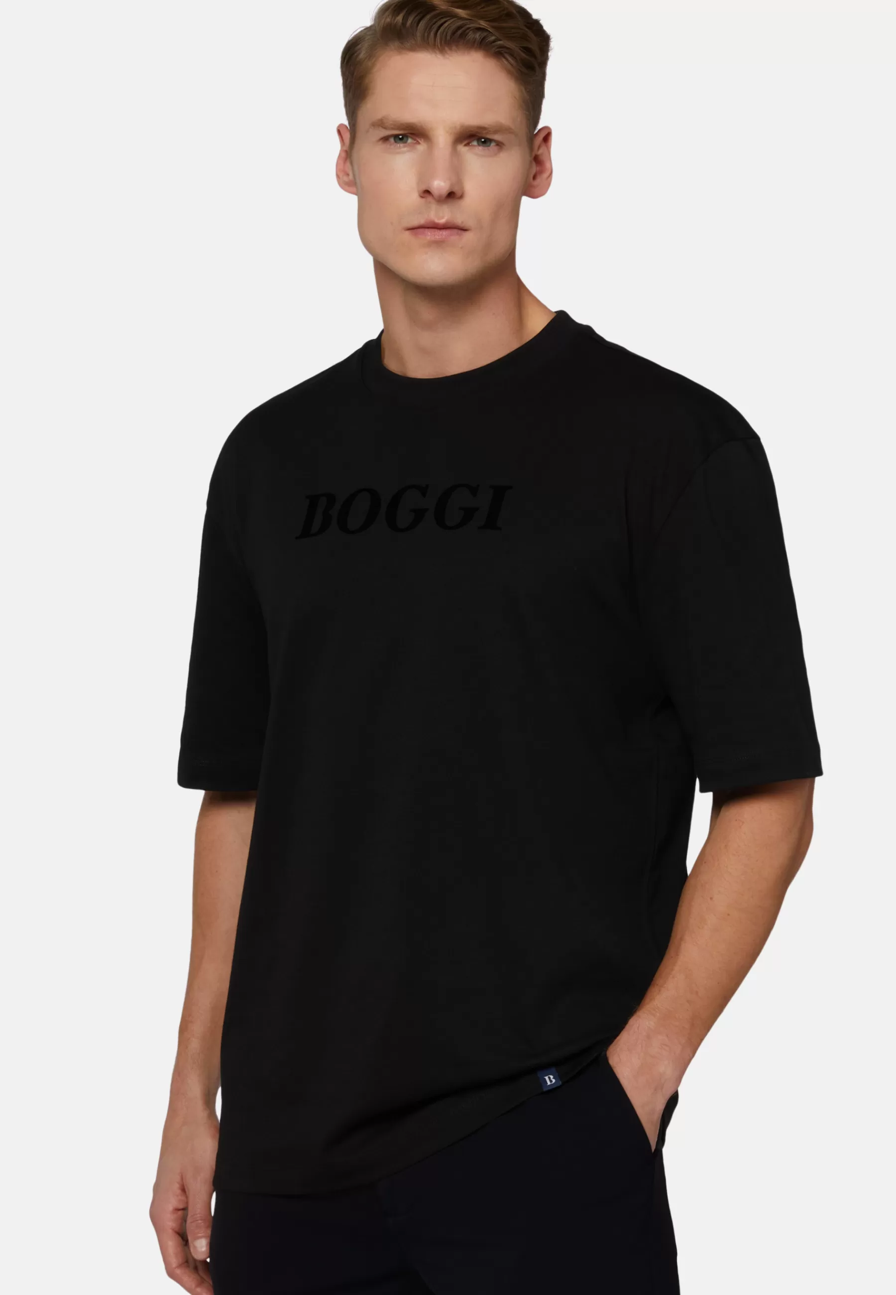 T-Shirts^Boggi Milano Cotton T-shirt Black