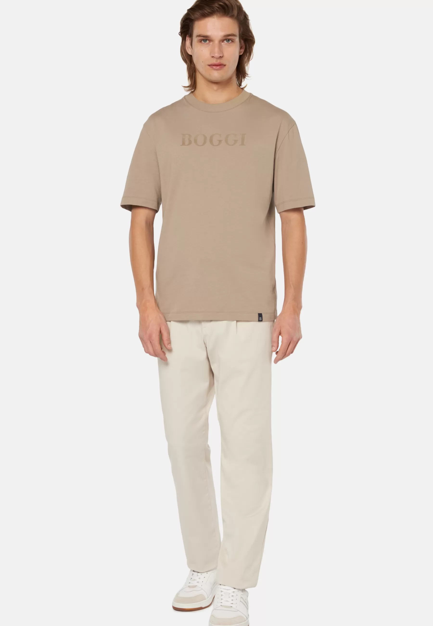 T-Shirts^Boggi Milano Cotton T-shirt Taupe