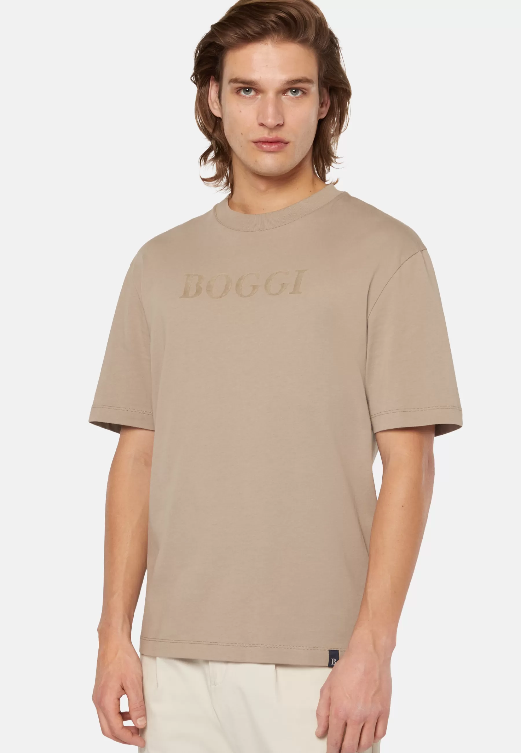 T-Shirts^Boggi Milano Cotton T-shirt Taupe